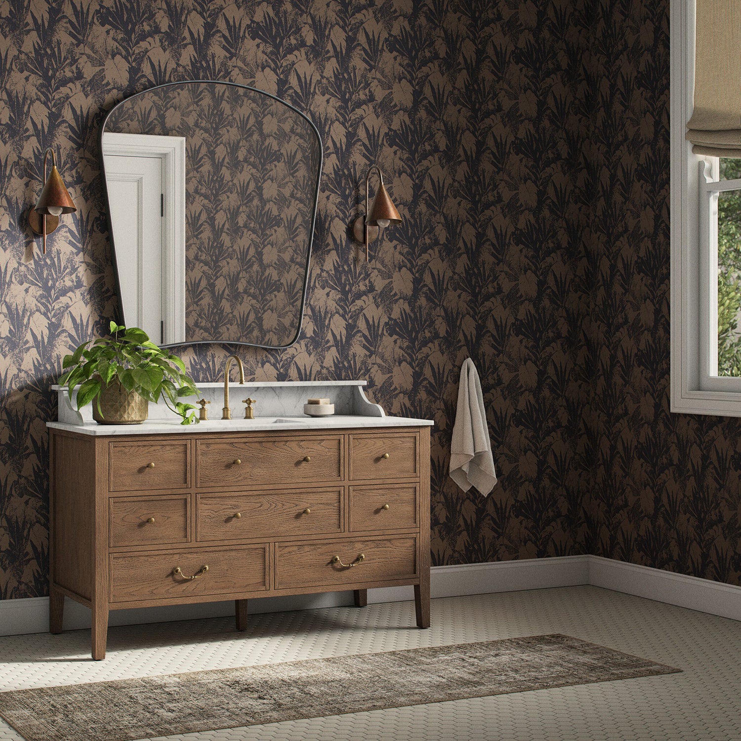 Getty Images x Four Hands Tropic Paradise Black & Tan II Wallpaper