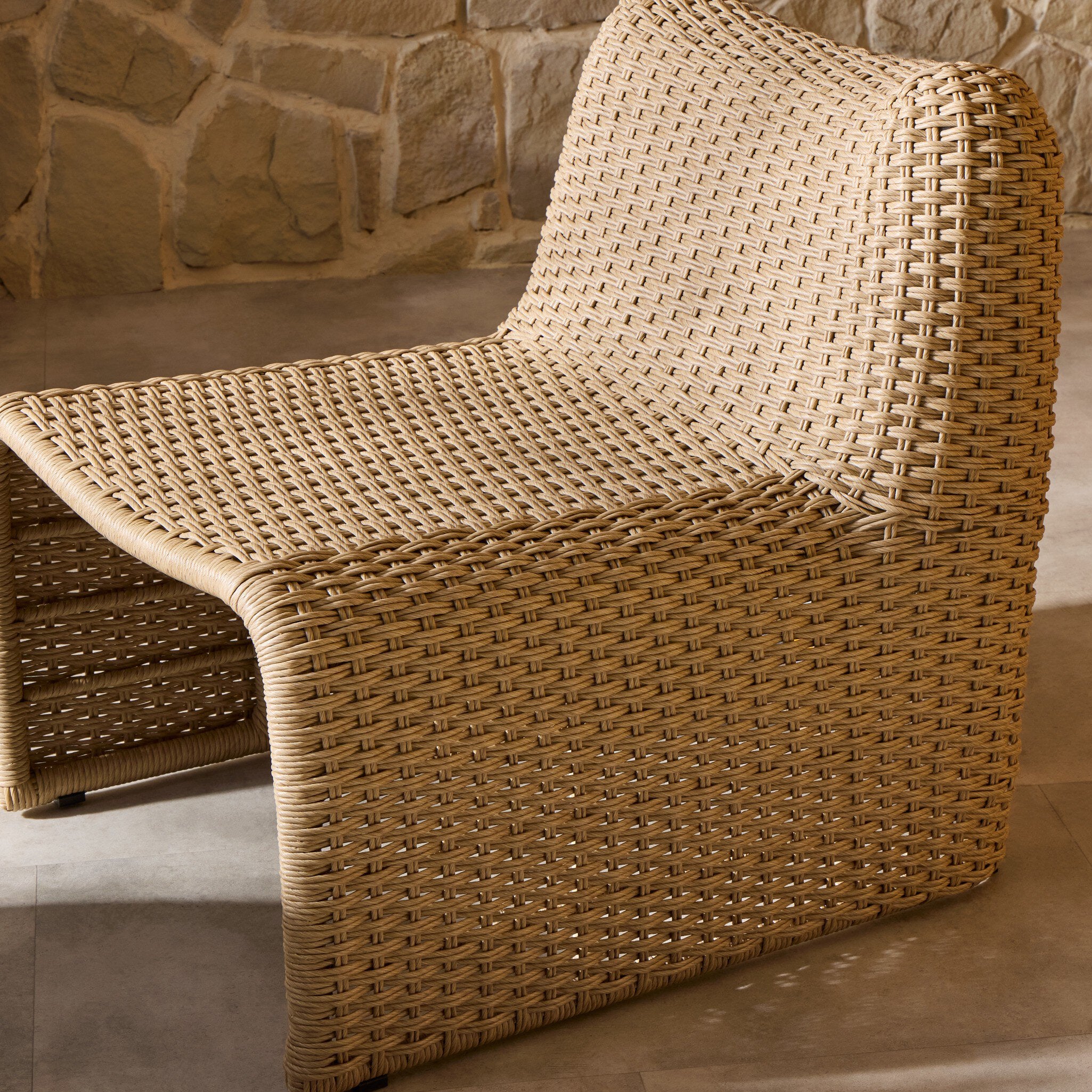 Four Hands Dominico Twisted Harvest Outdoor Single Chair close-up detail 7