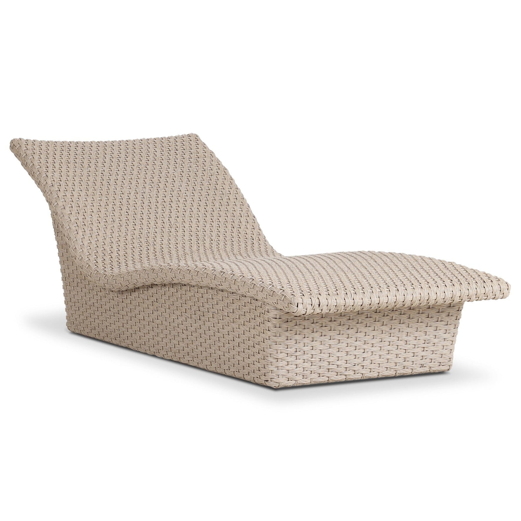 Four Hands Quinta Antique Dune Outdoor Chaise - styled view