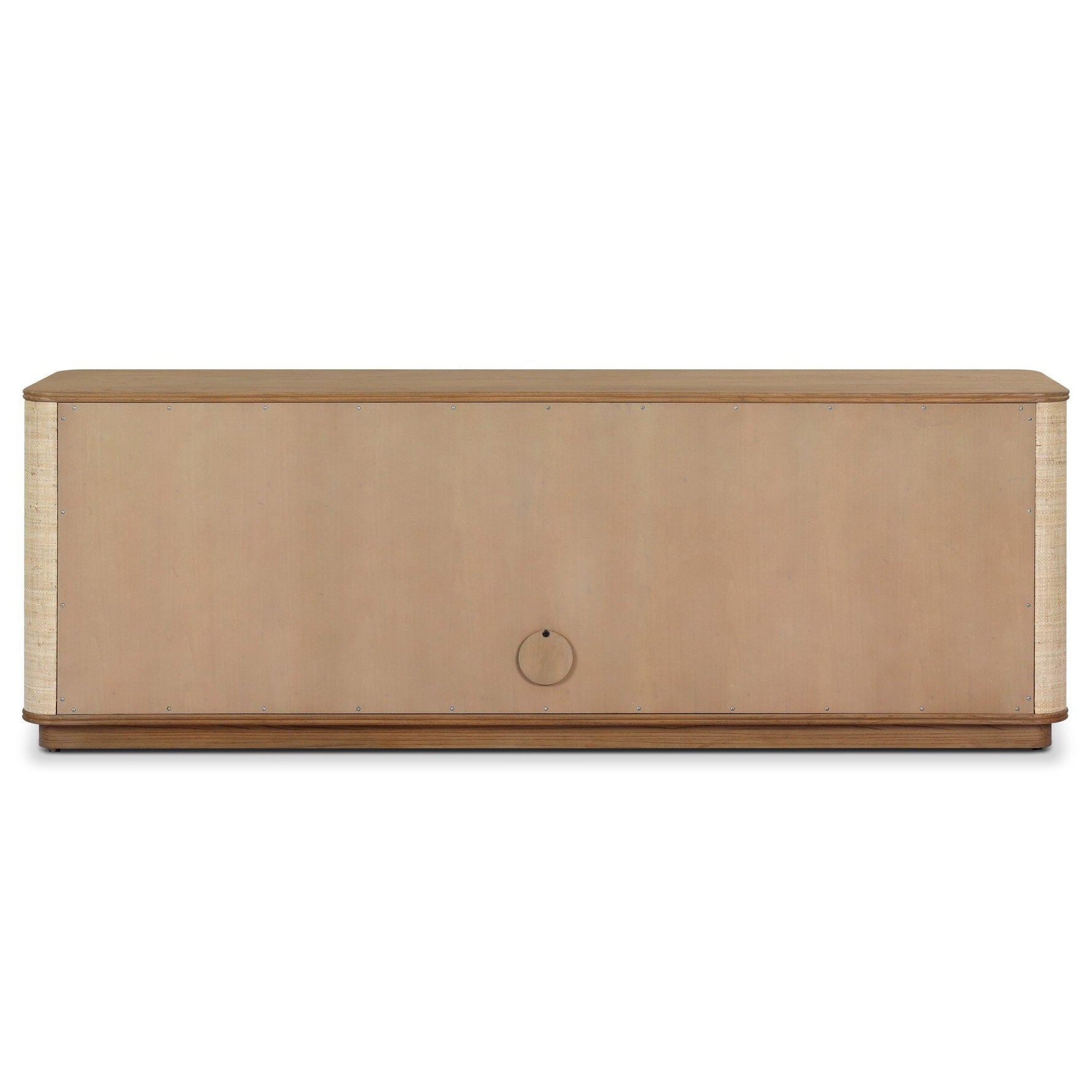Four Hands Meyer Natural Fleck Raffia Media Console - back view