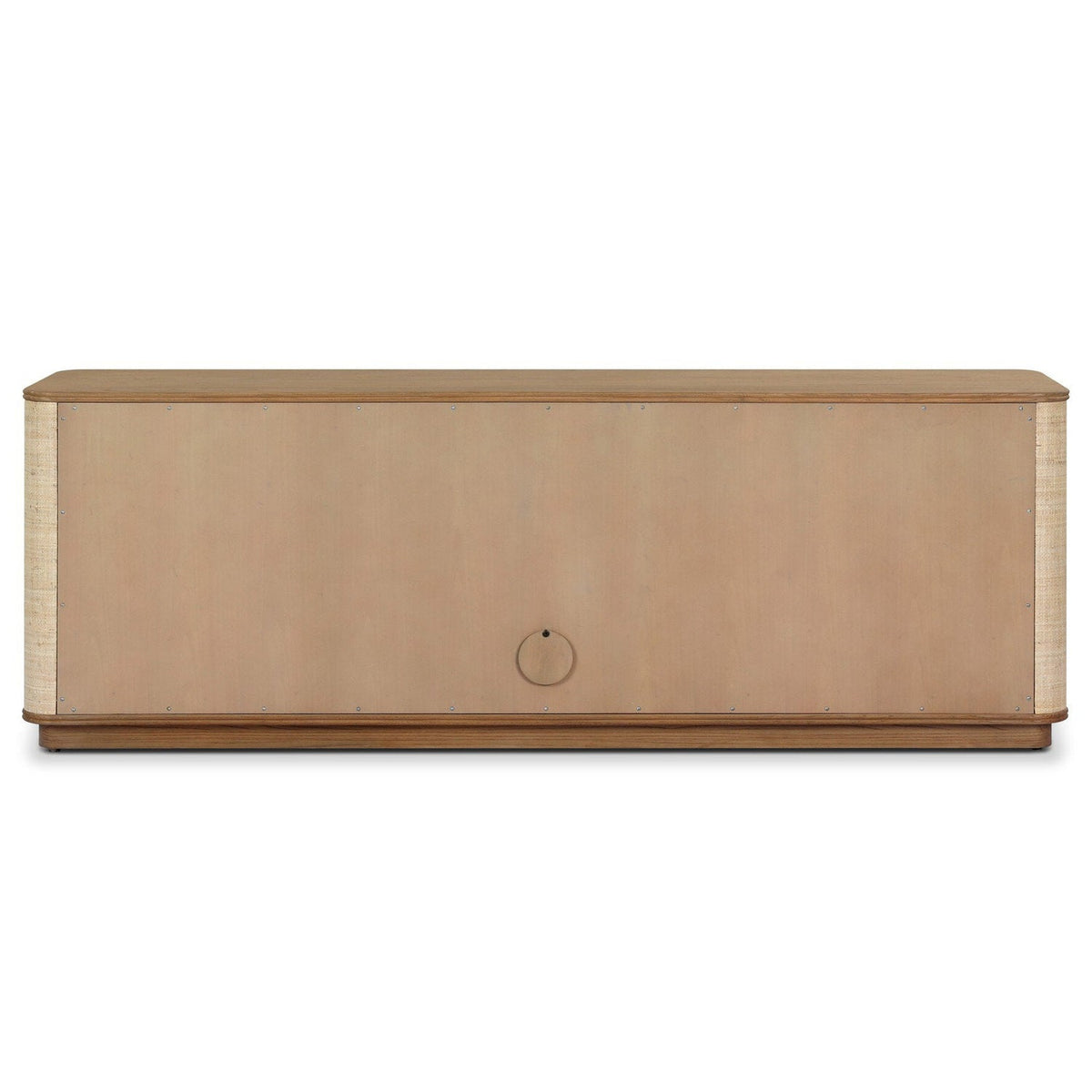 Four Hands Meyer Natural Fleck Raffia Media Console - back view