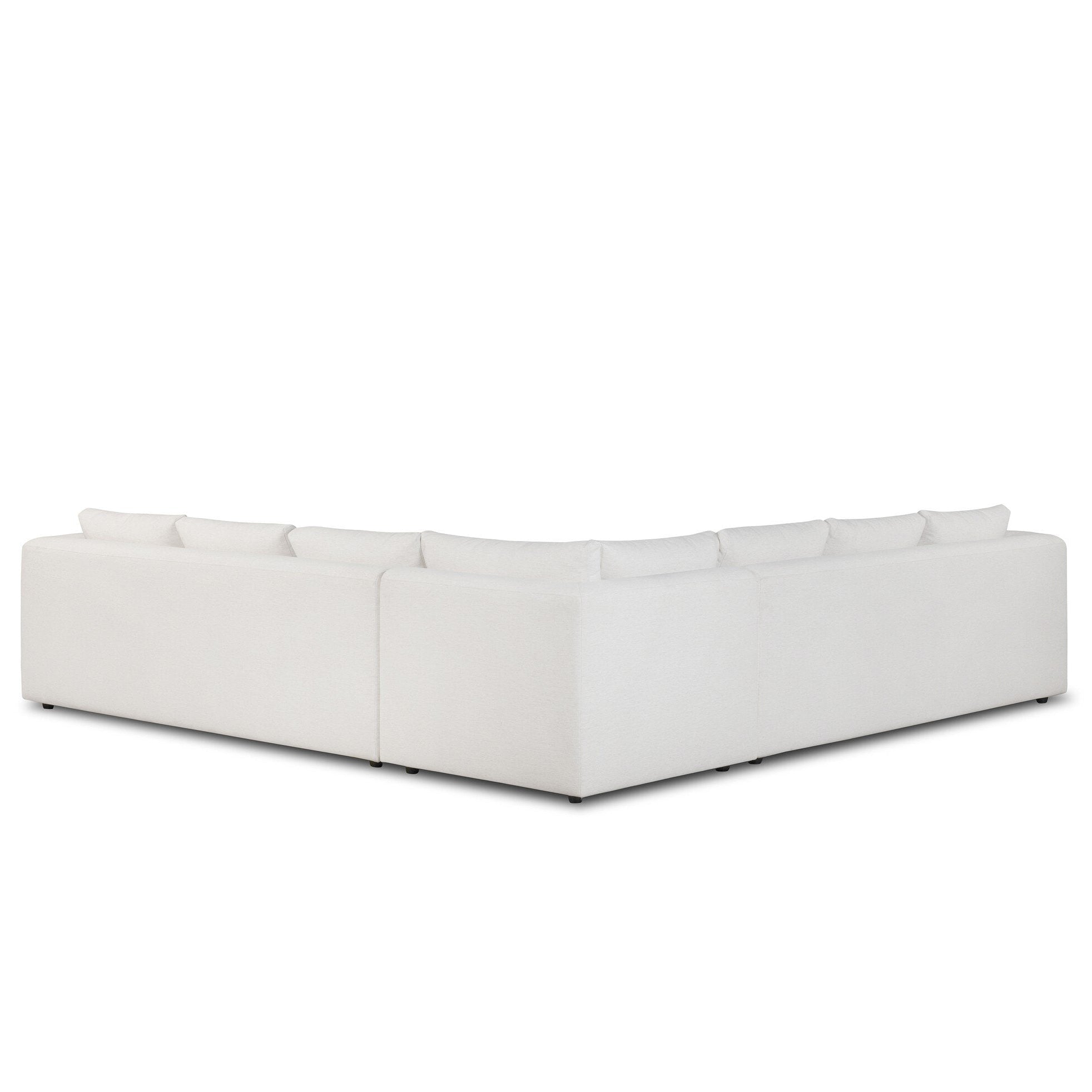 Four Hands Anissa Crypton Nomad Snow 3 Piece Corner Sectional Sofa - back view