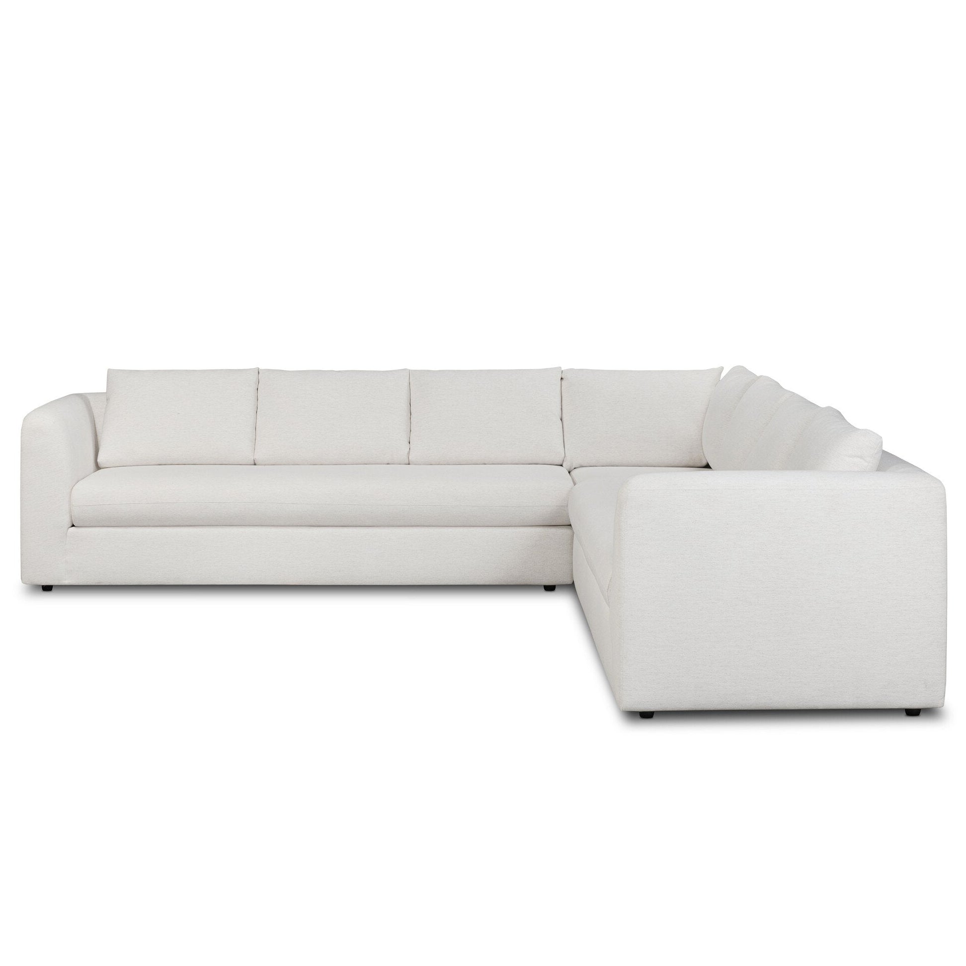 Four Hands Anissa Crypton Nomad Snow 3 Piece Corner Sectional Sofa - front view