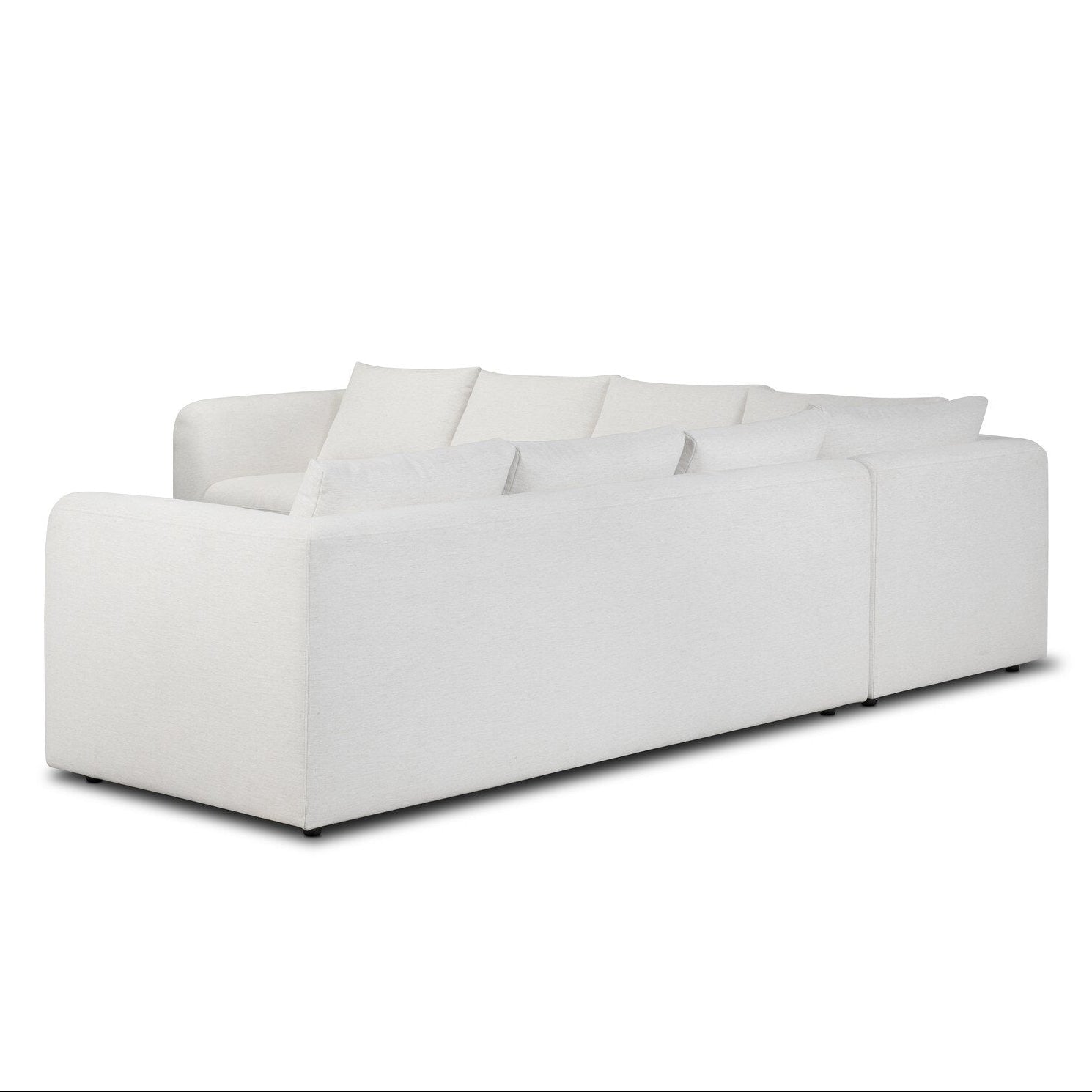 Four Hands Anissa Crypton Nomad Snow 3 Piece Corner Sectional Sofa - side view