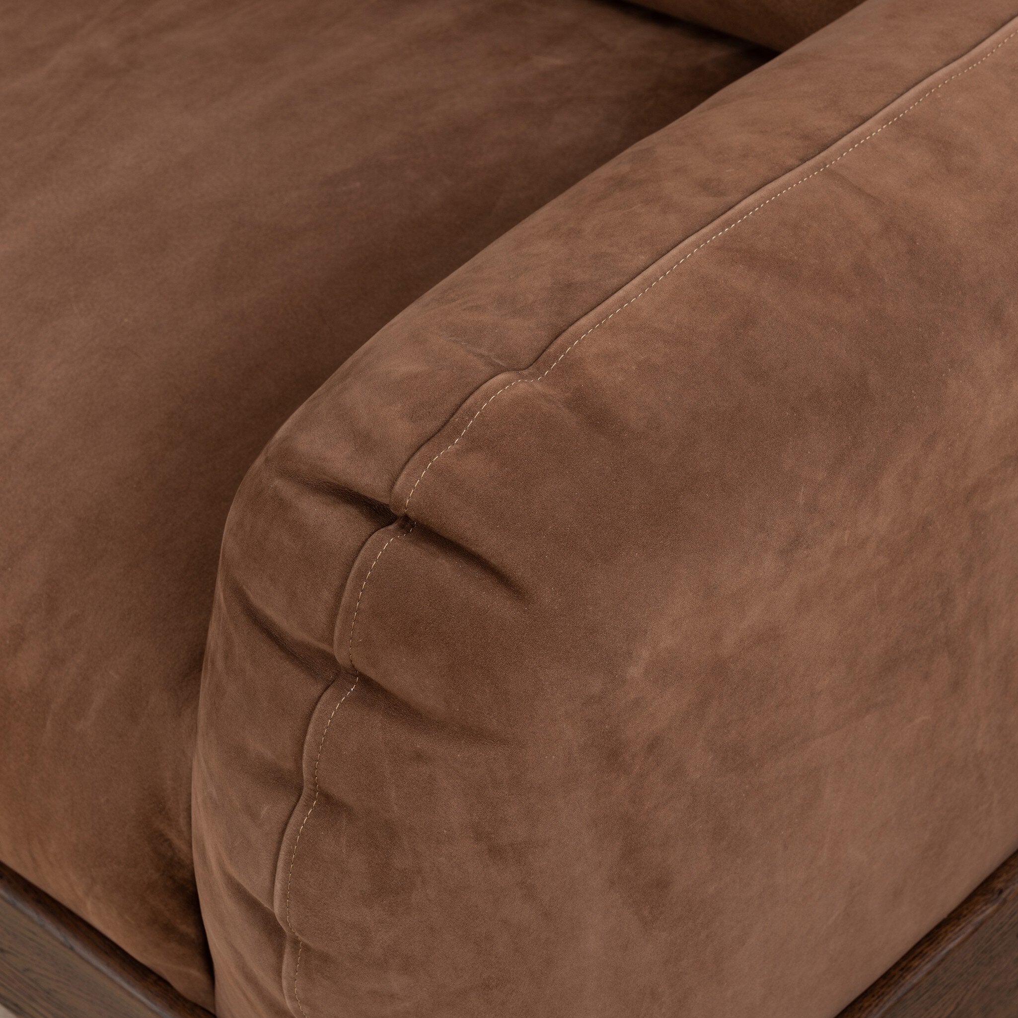 Four Hands Voller Nubuck Tobacco 96in Sofa - detail 4