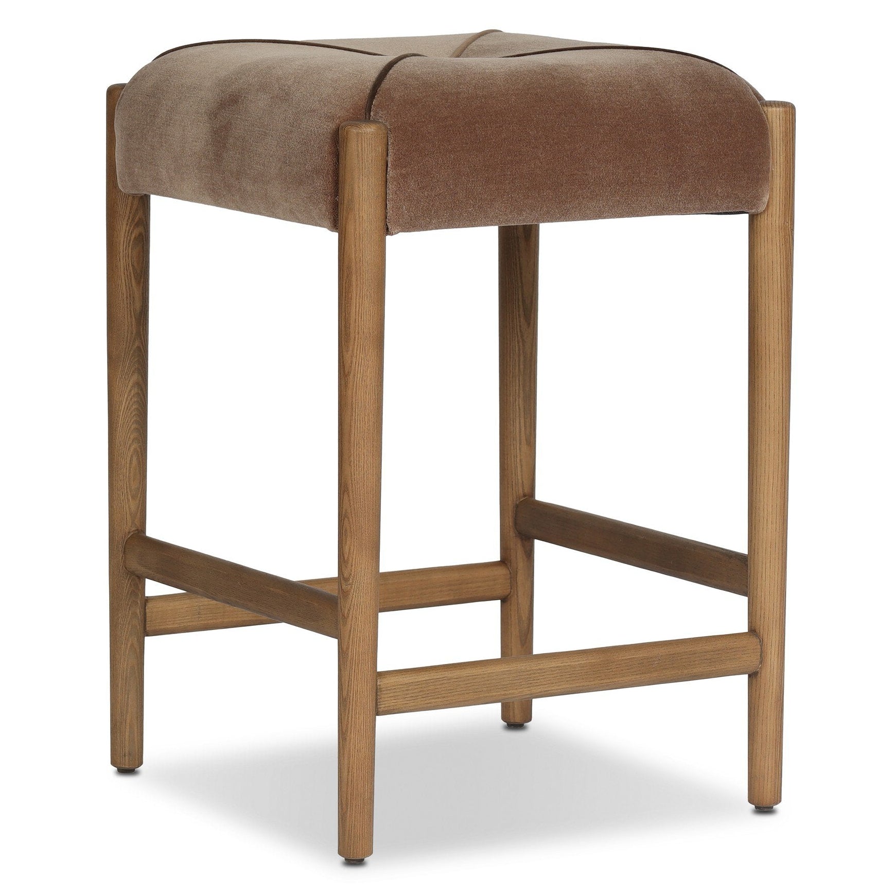 Four Hands Auden Monte Mushroom Counter Stool - styled view