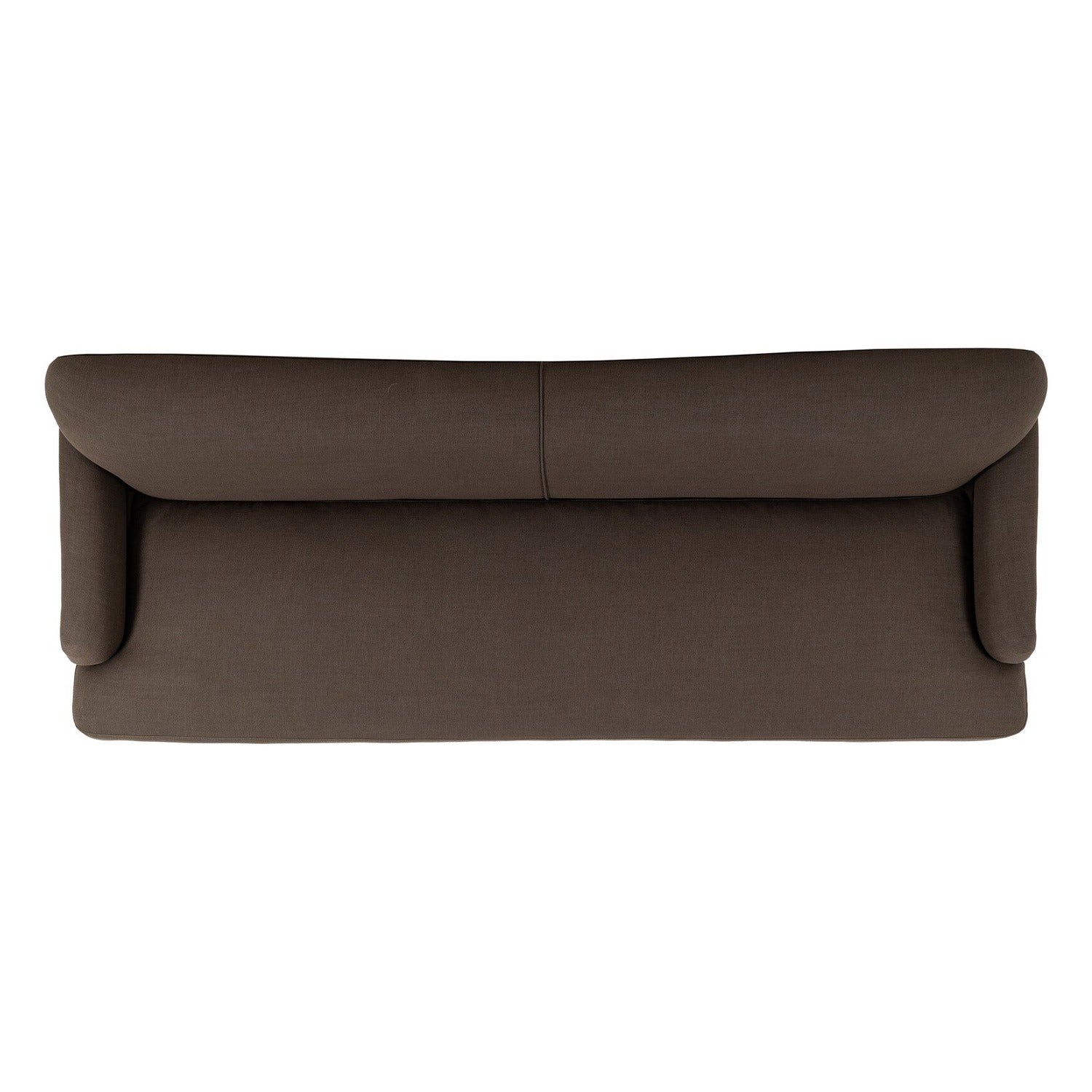 Four Hands Tiani Savoy Coffee Sofa 95in with reverse camelback and pleated arms, top-down view