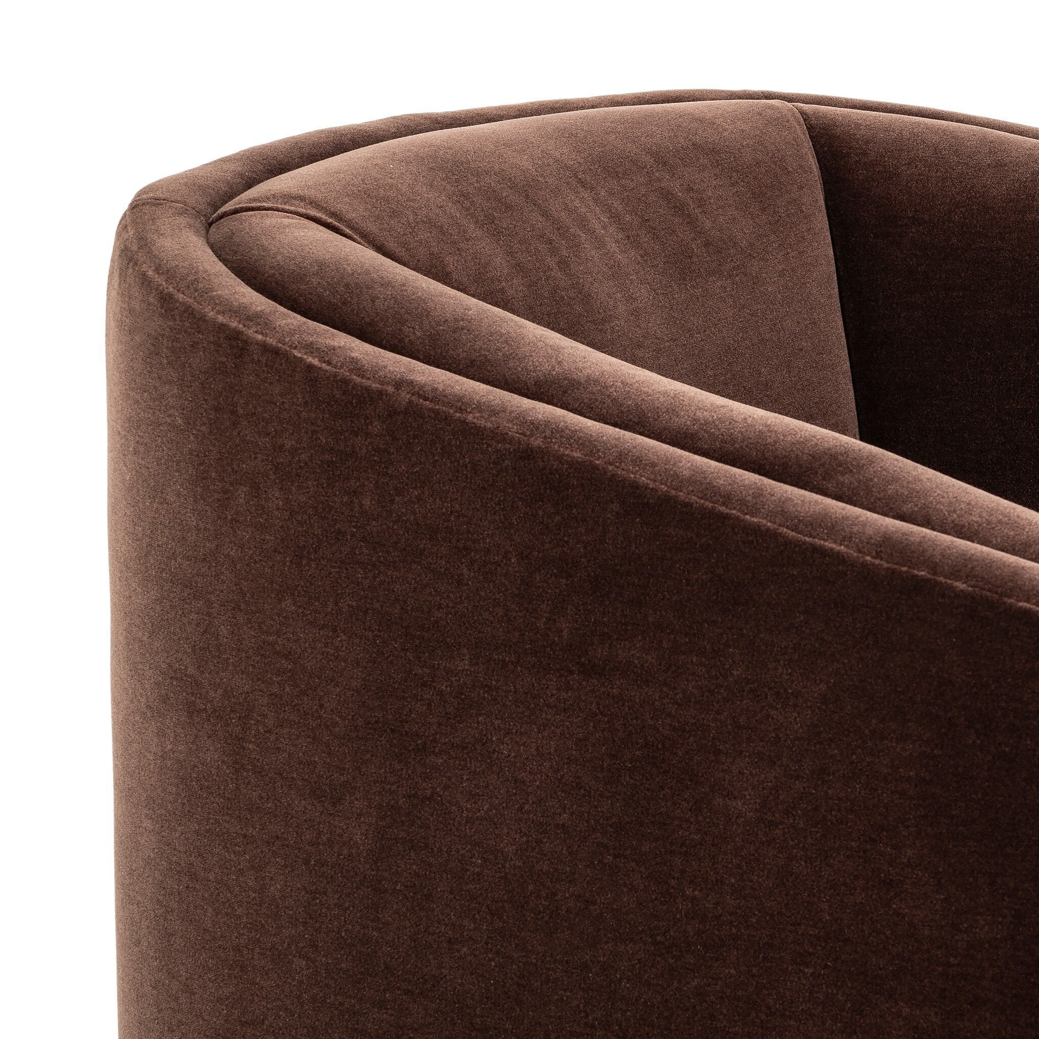 Four Hands Presley Monte Chocolate Swivel Chair close-up detail