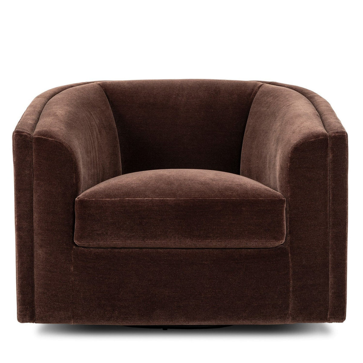 Four Hands Presley Monte Chocolate Swivel Chair front view