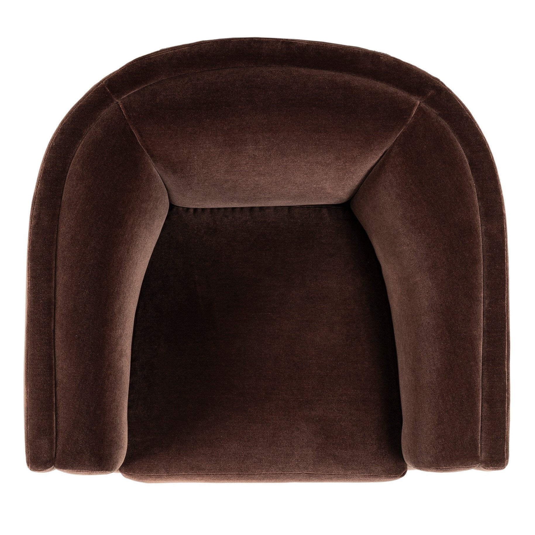 Four Hands Presley Monte Chocolate Swivel Chair top-down view