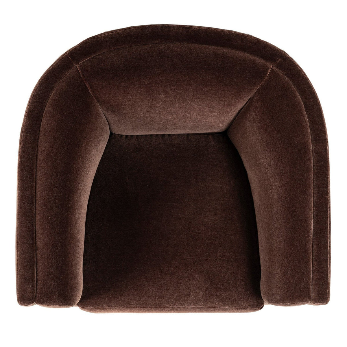 Four Hands Presley Monte Chocolate Swivel Chair top-down view