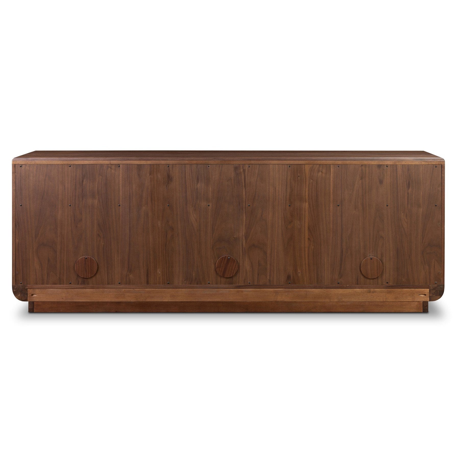 Four Hands Vincent Dark Brown Walnut Media Console w/Record Storage back view