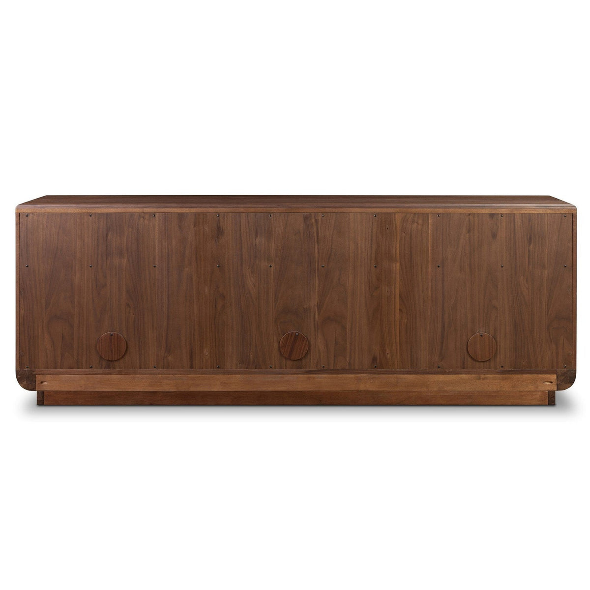 Four Hands Vincent Dark Brown Walnut Media Console w/Record Storage back view