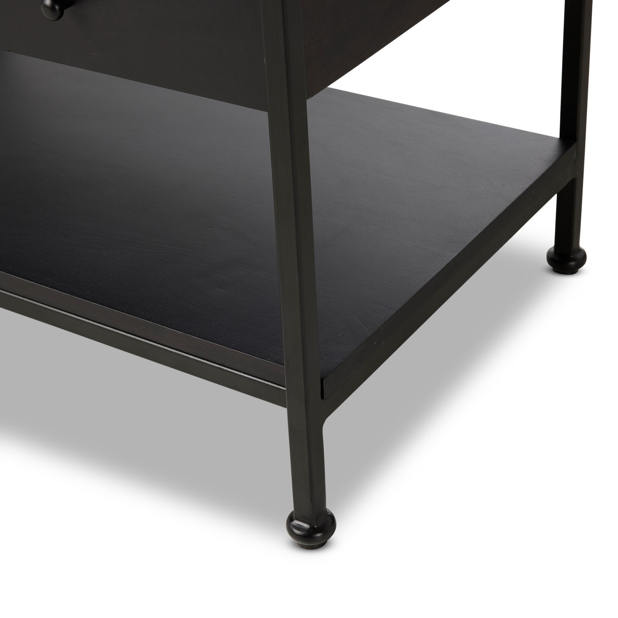 Four Hands Igor Satin Black Bookcase detail view 3