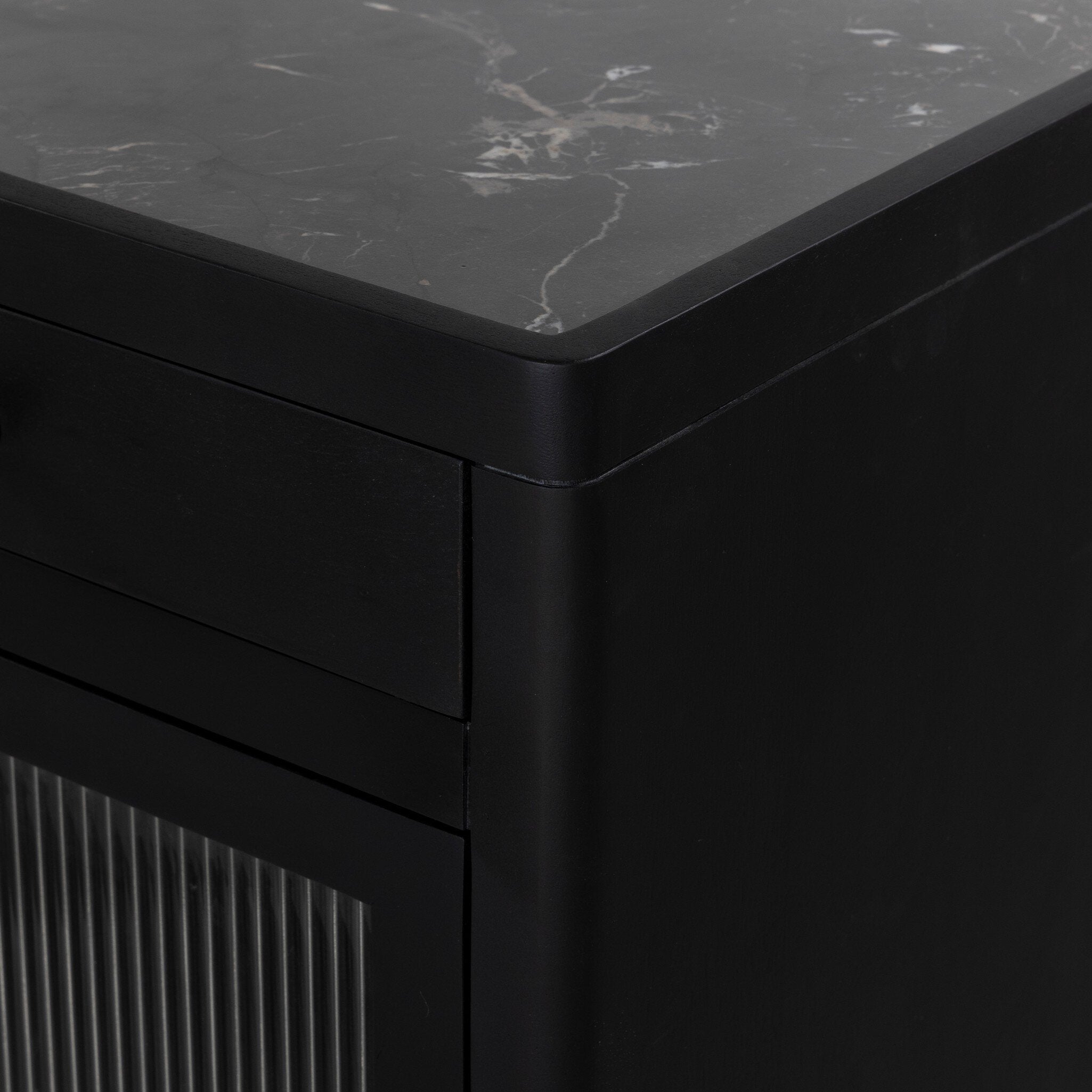 Four Hands Santiago Smoked Black Mango Bar Cabinet detail view 4
