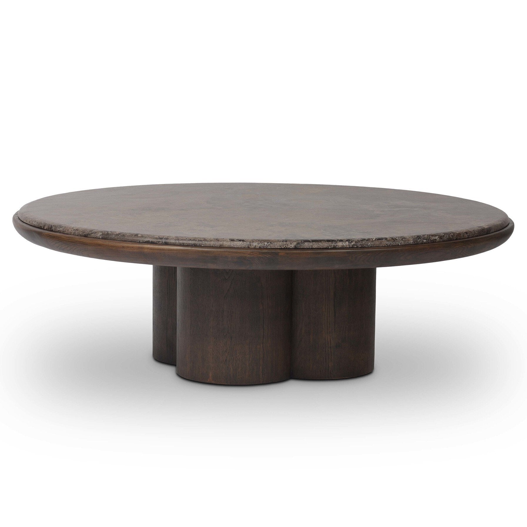 Four Hands Zeke Coco Ash Coffee Table styled view