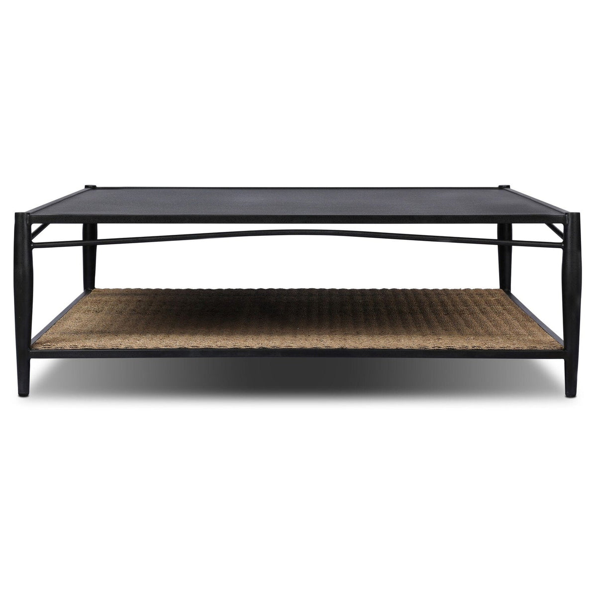 Four Hands Thalen Rough Iron Coffee Table back view