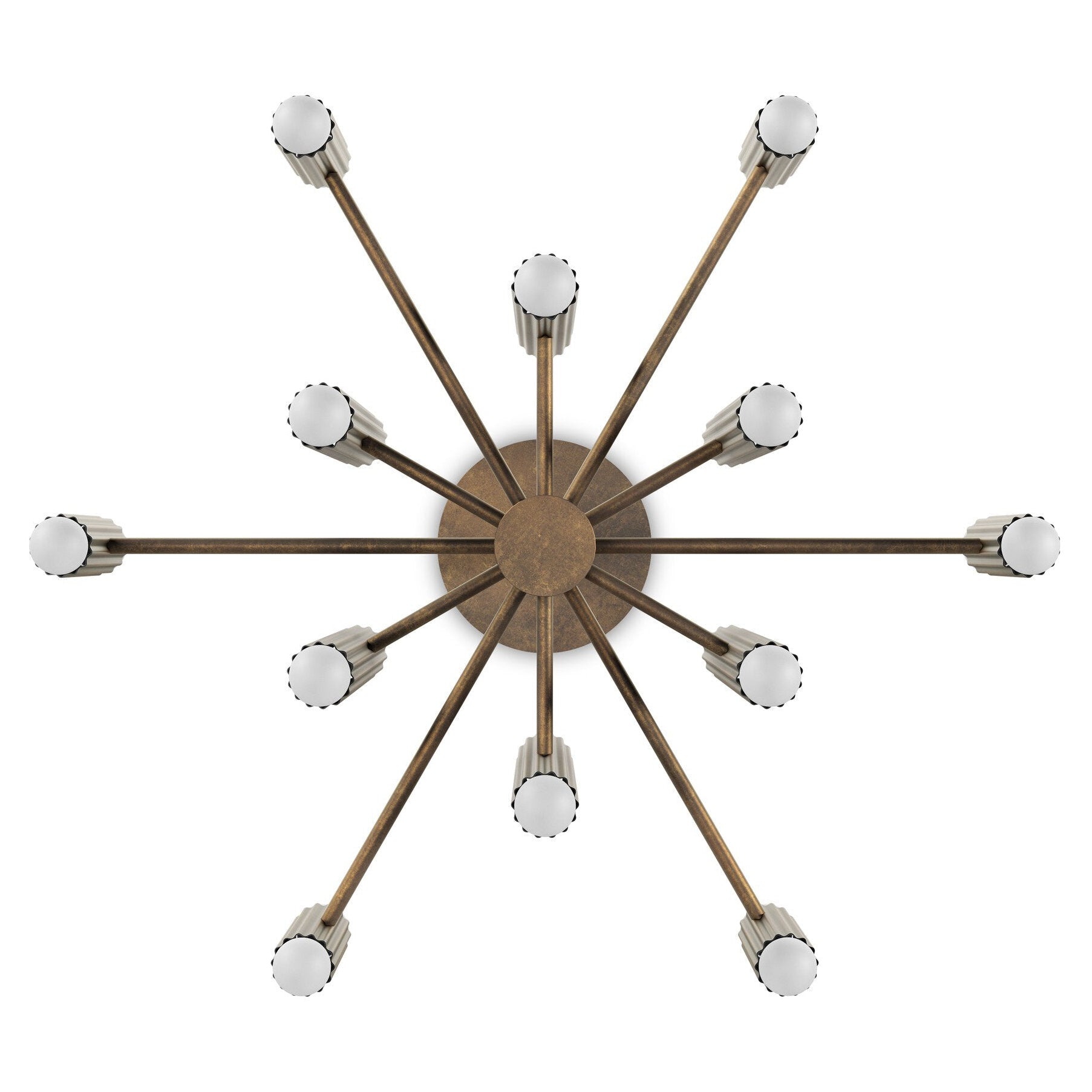 Four Hands Vesta Heritage Bronze Brass Chandelier detail view