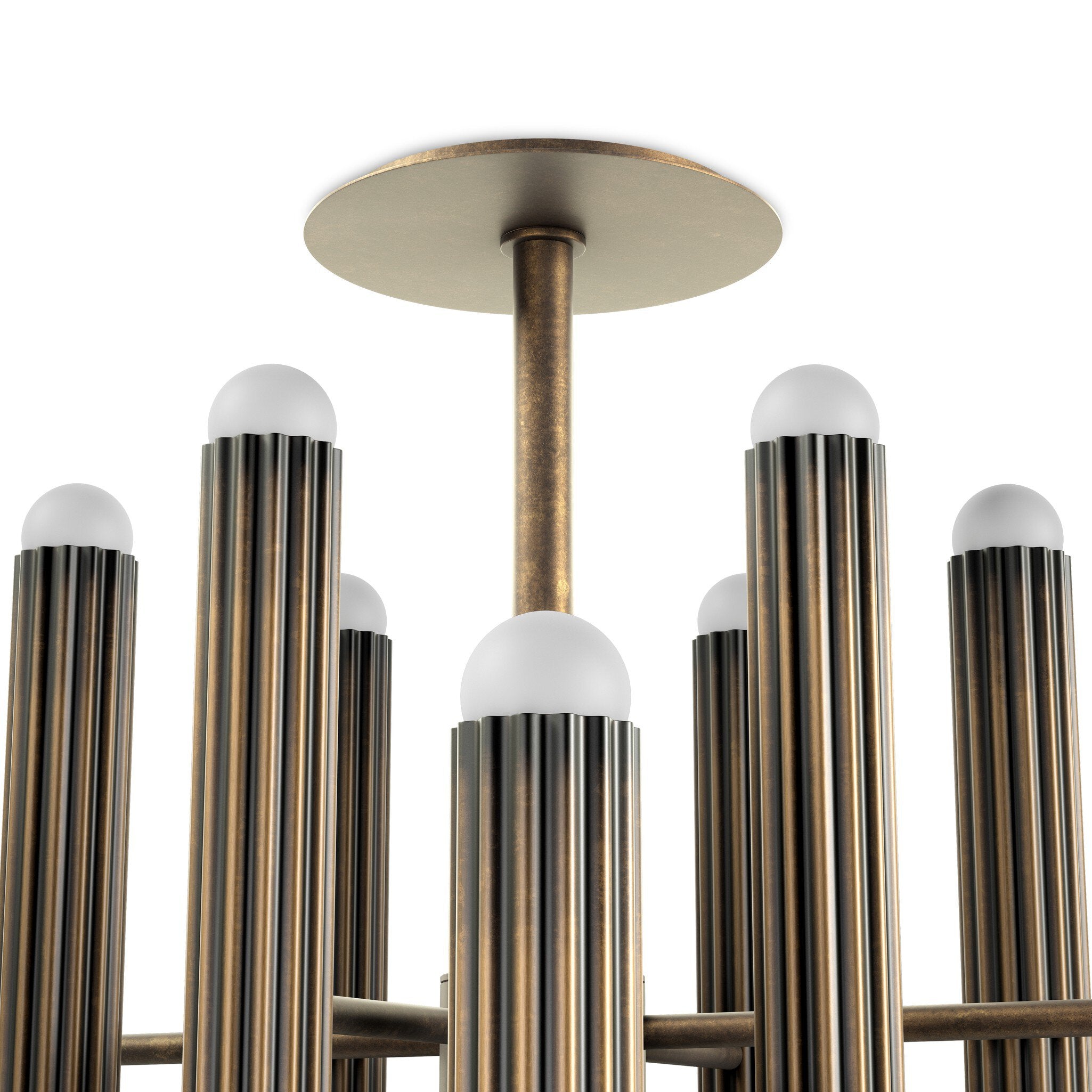 Four Hands Vesta Heritage Bronze Brass Chandelier detail view 3