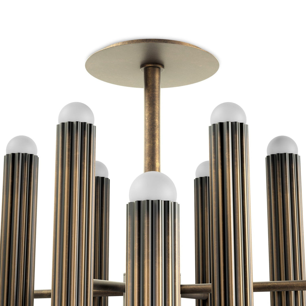 Four Hands Vesta Heritage Bronze Brass Chandelier detail view 3