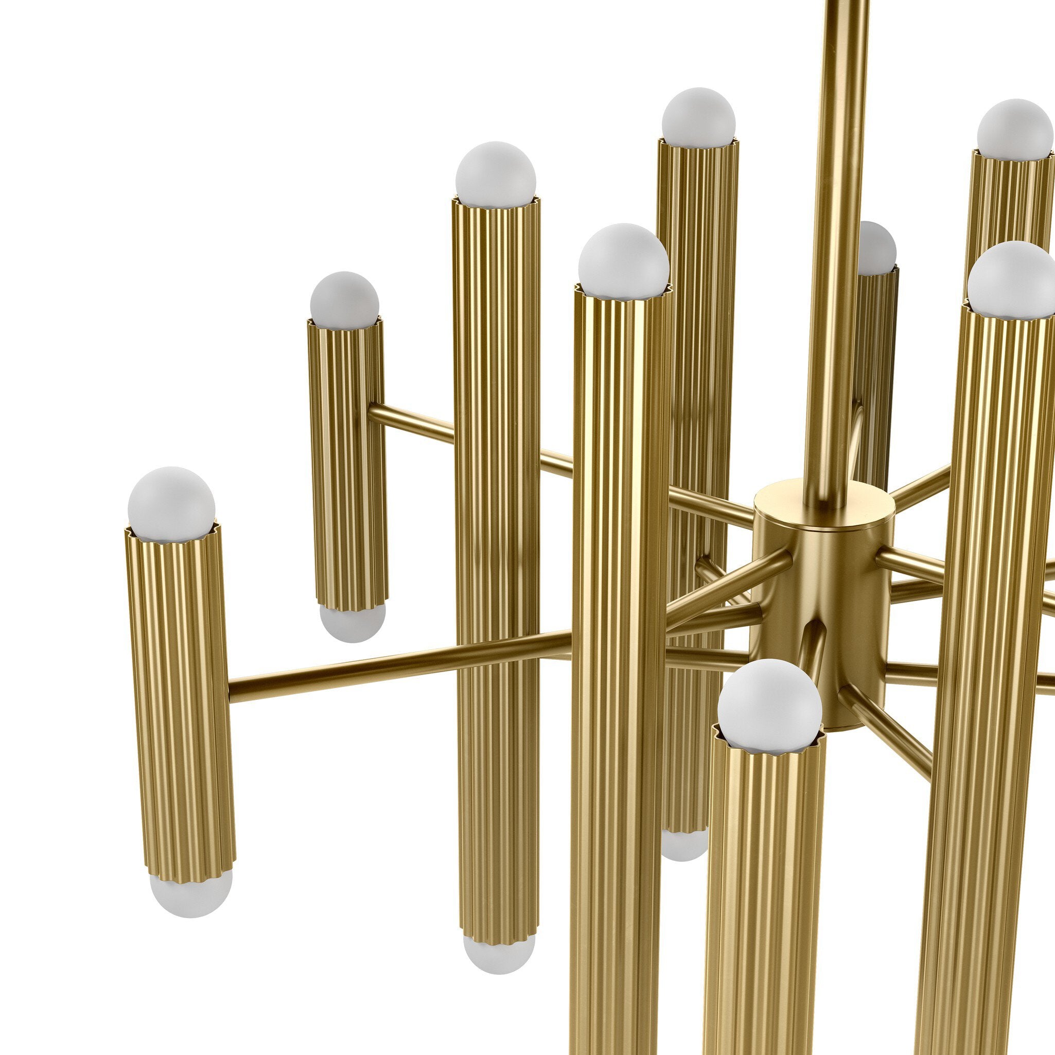 Four Hands Vesta Burnished Brass Chandelier detail view 2