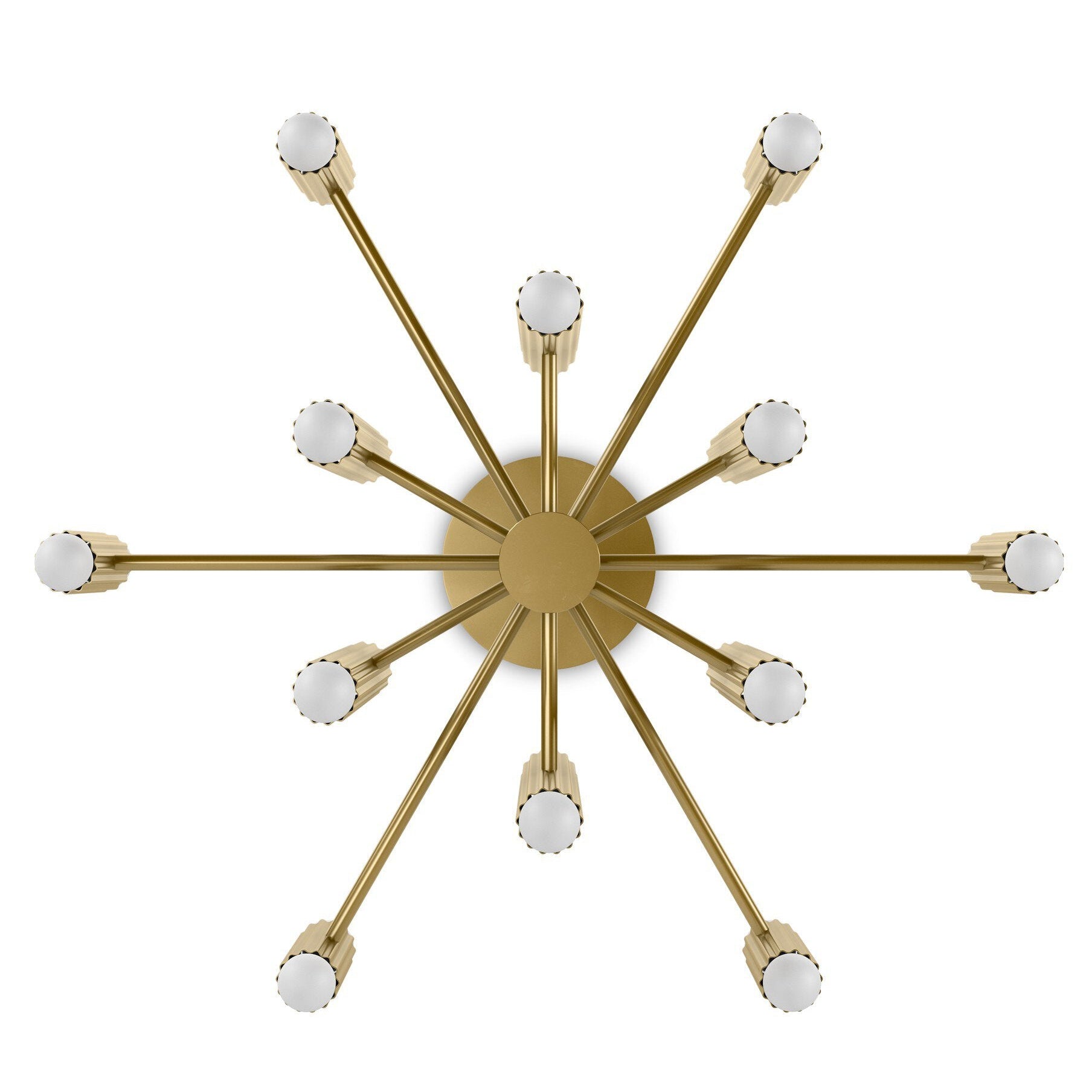 Four Hands Vesta Burnished Brass Chandelier detail view