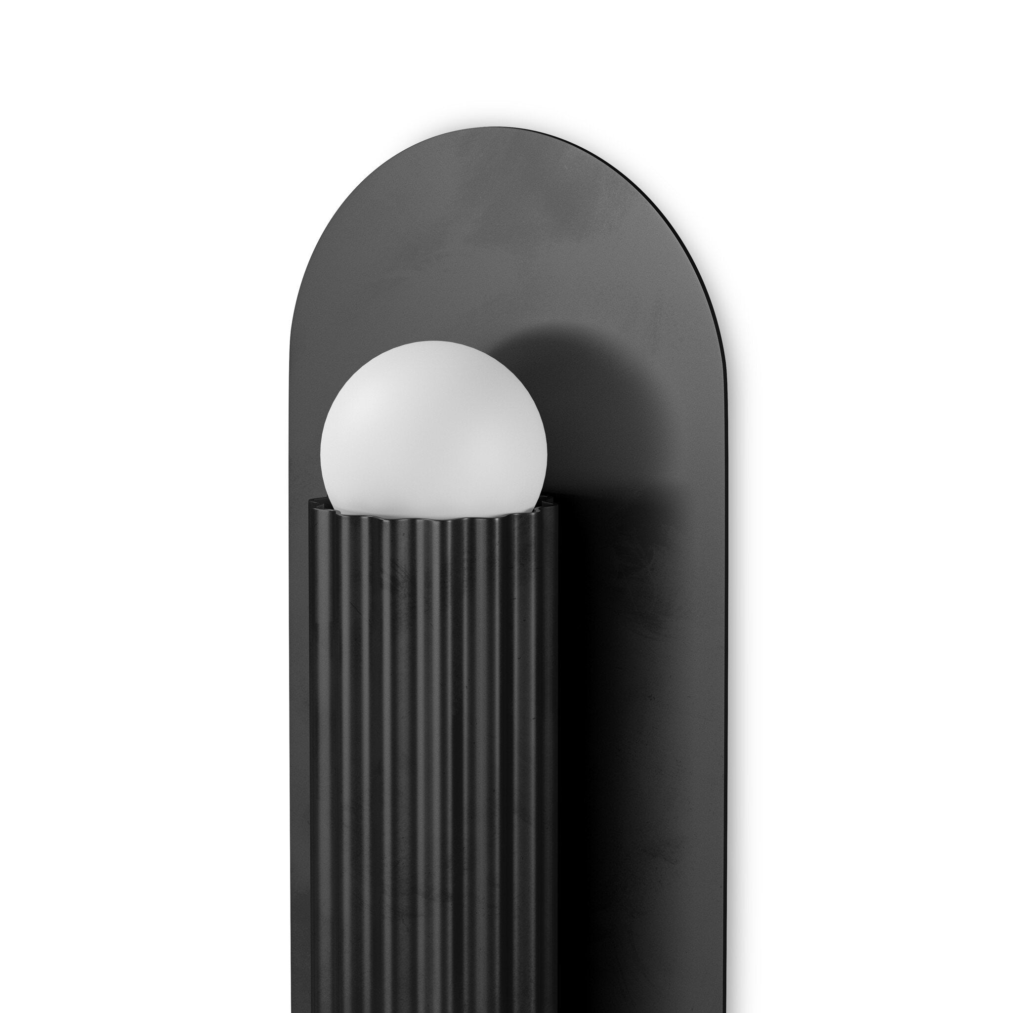 Four Hands Vesta Black Gunmetal Wall Sconce detail view