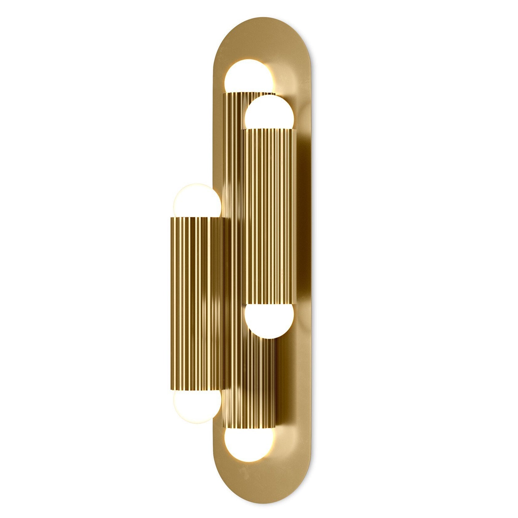 Four Hands Vesta Burnished Brass Triple Wall Sconce lifestyle setting