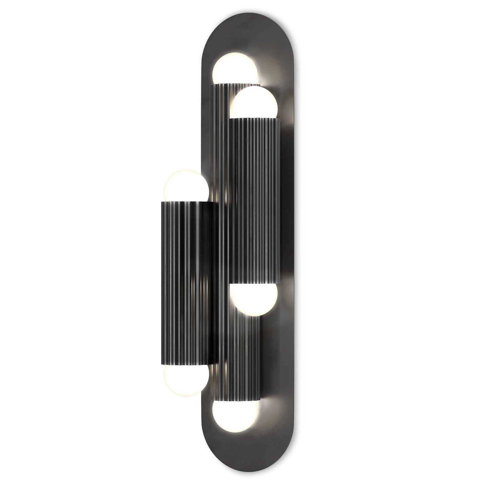 Four Hands Vesta Black Gunmetal Triple Wall Sconce lifestyle setting