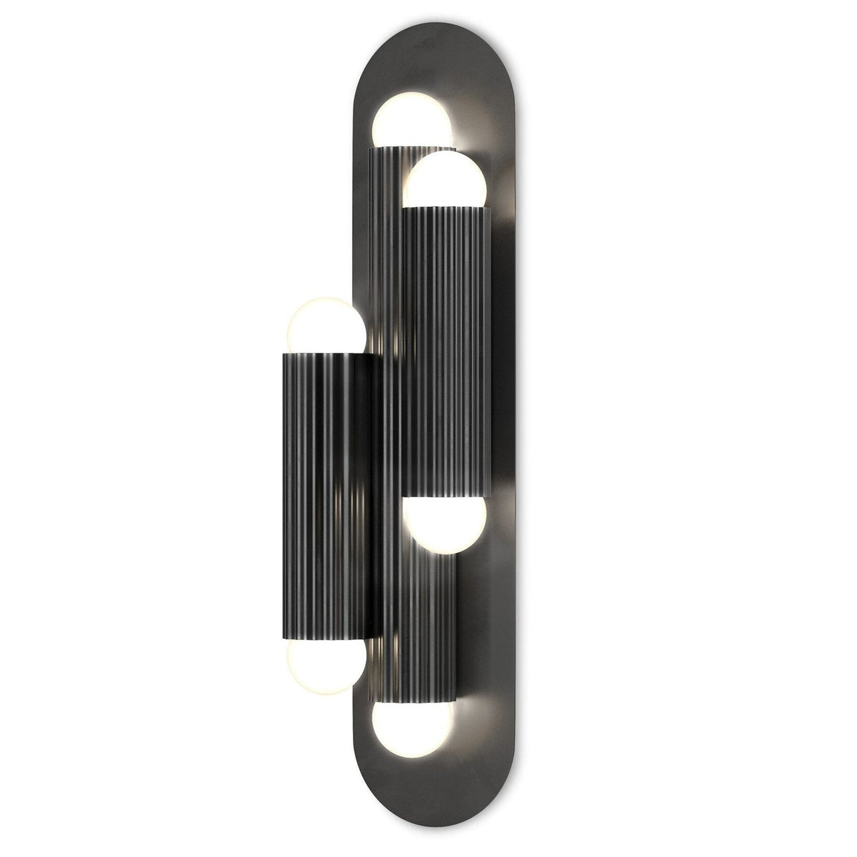 Four Hands Vesta Black Gunmetal Triple Wall Sconce lifestyle setting