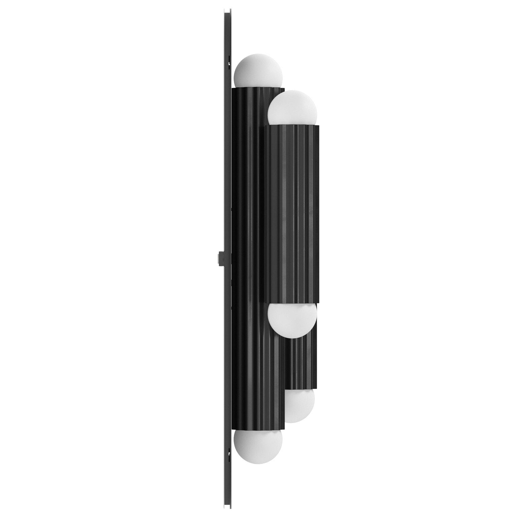 Four Hands Vesta Black Gunmetal Triple Wall Sconce side view
