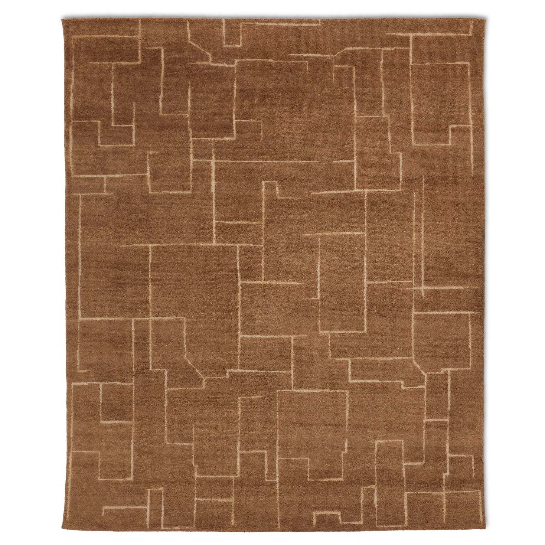 Four Hands Milano Milano Saddle Hand-Knotted Rug styled setting