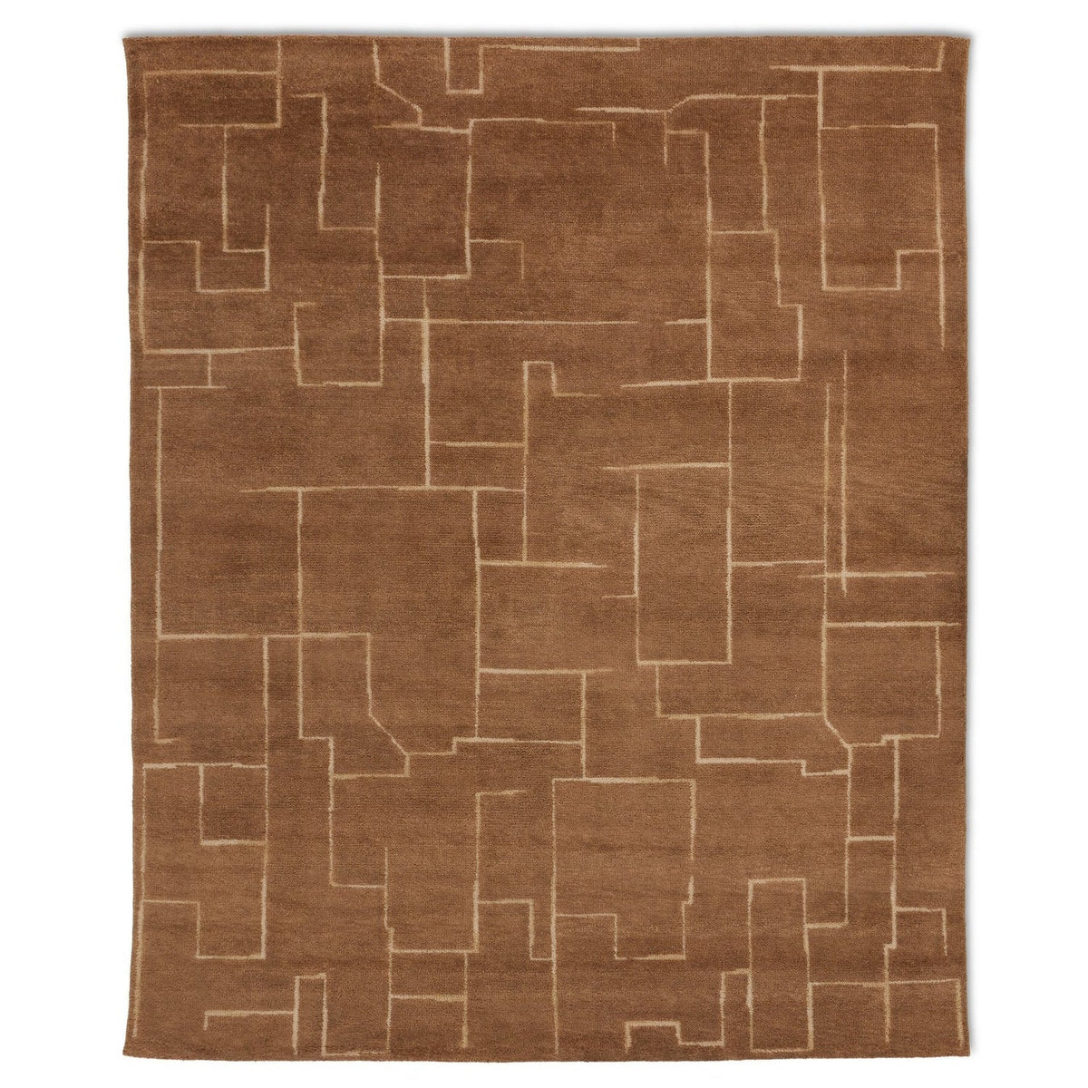 Four Hands Milano Milano Saddle Hand-Knotted Rug styled setting