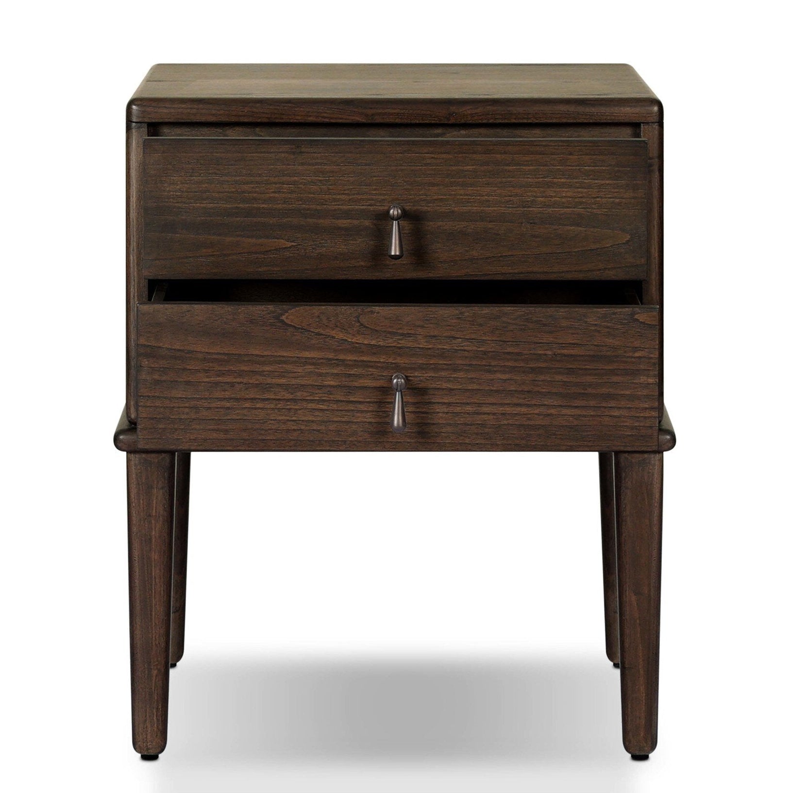 Four Hands Zaria Dark Brown Sungkai Nightstand storage detail