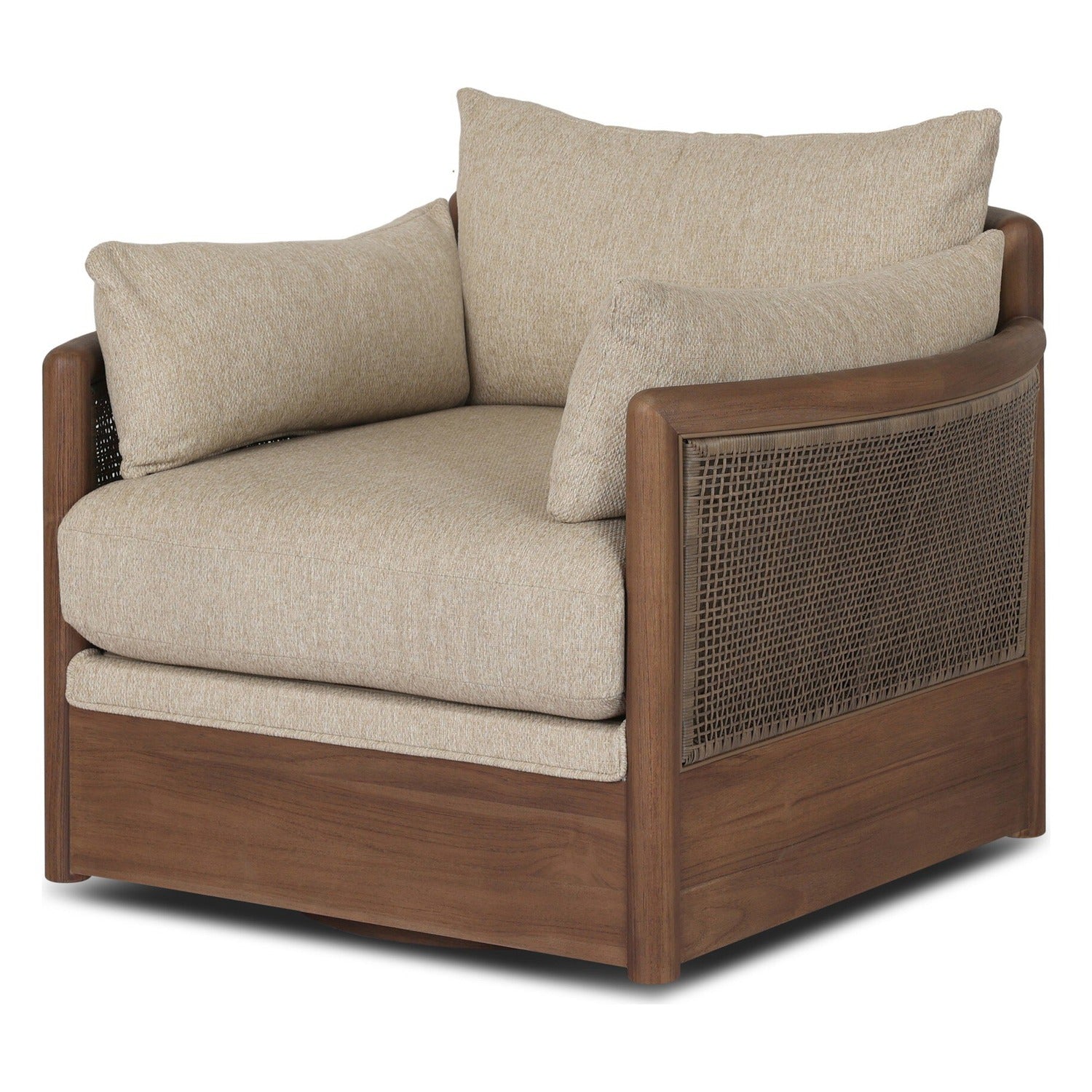 Four Hands Barbosa Concha Beige Outdoor Swivel Chair
