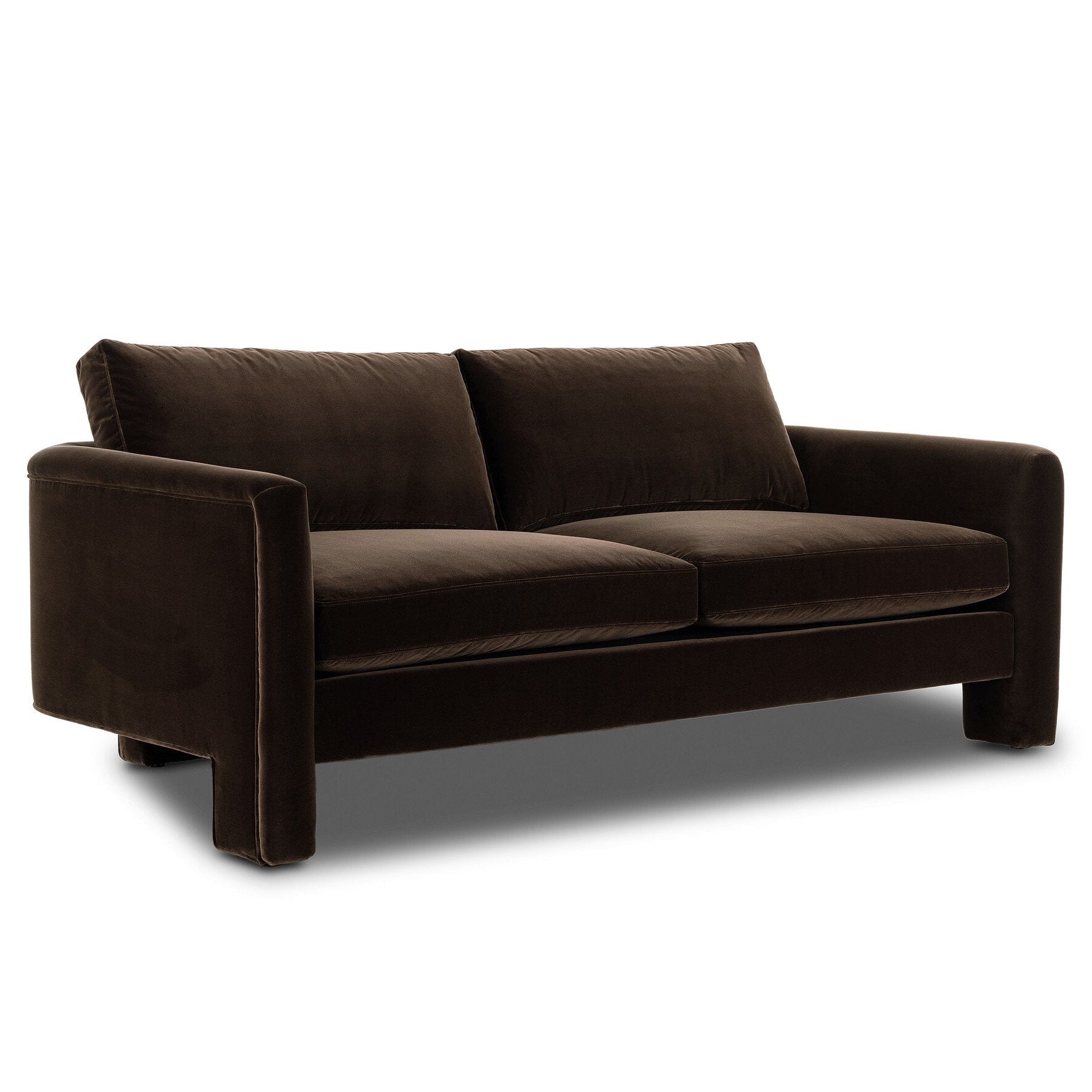 Four Hands Katya Surrey Cocoa 80in Sofa — styled view