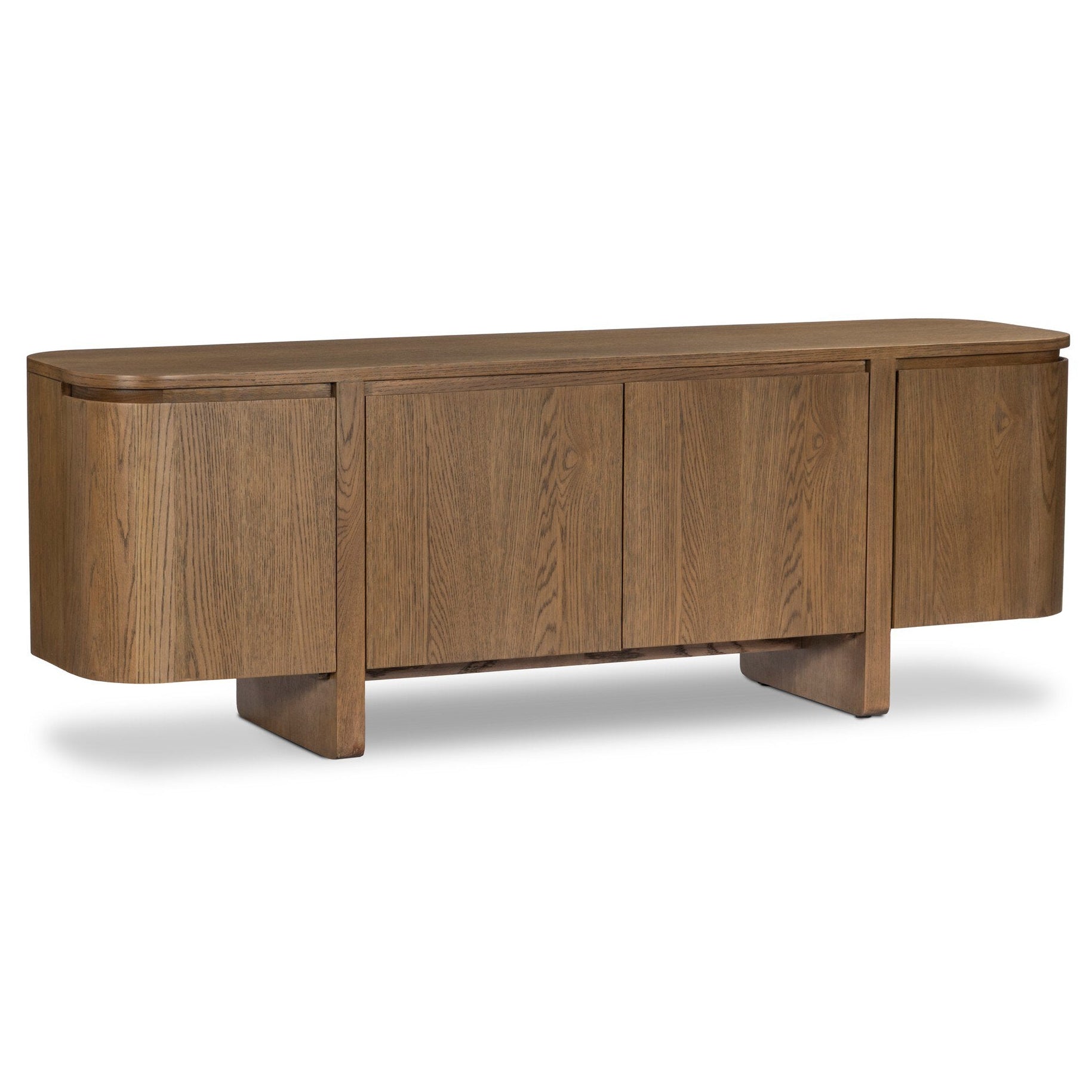 Four Hands Elle Tawny Oak 4 Door Media Console — styled view