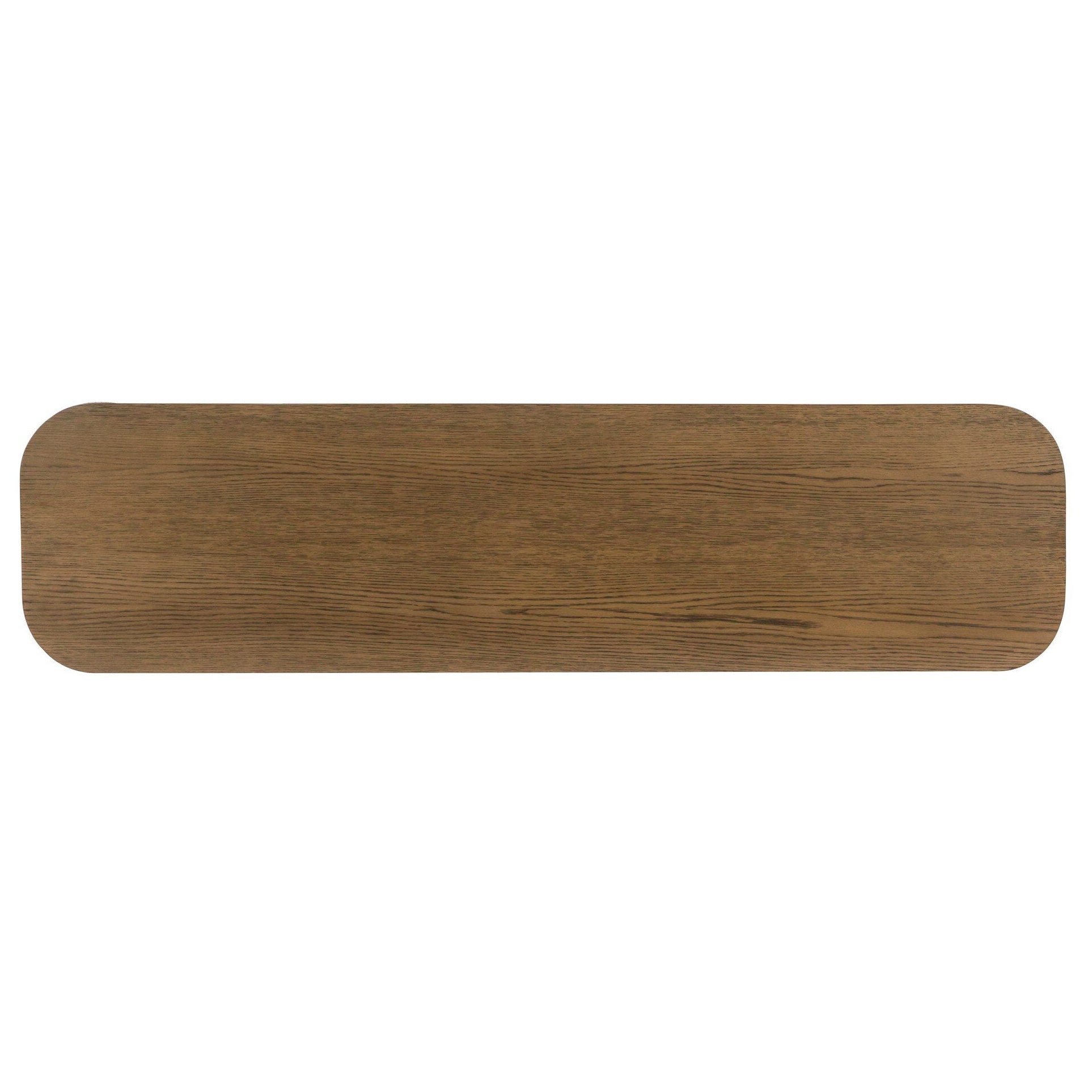 Four Hands Elle Tawny Oak 4 Door Media Console — top-down view