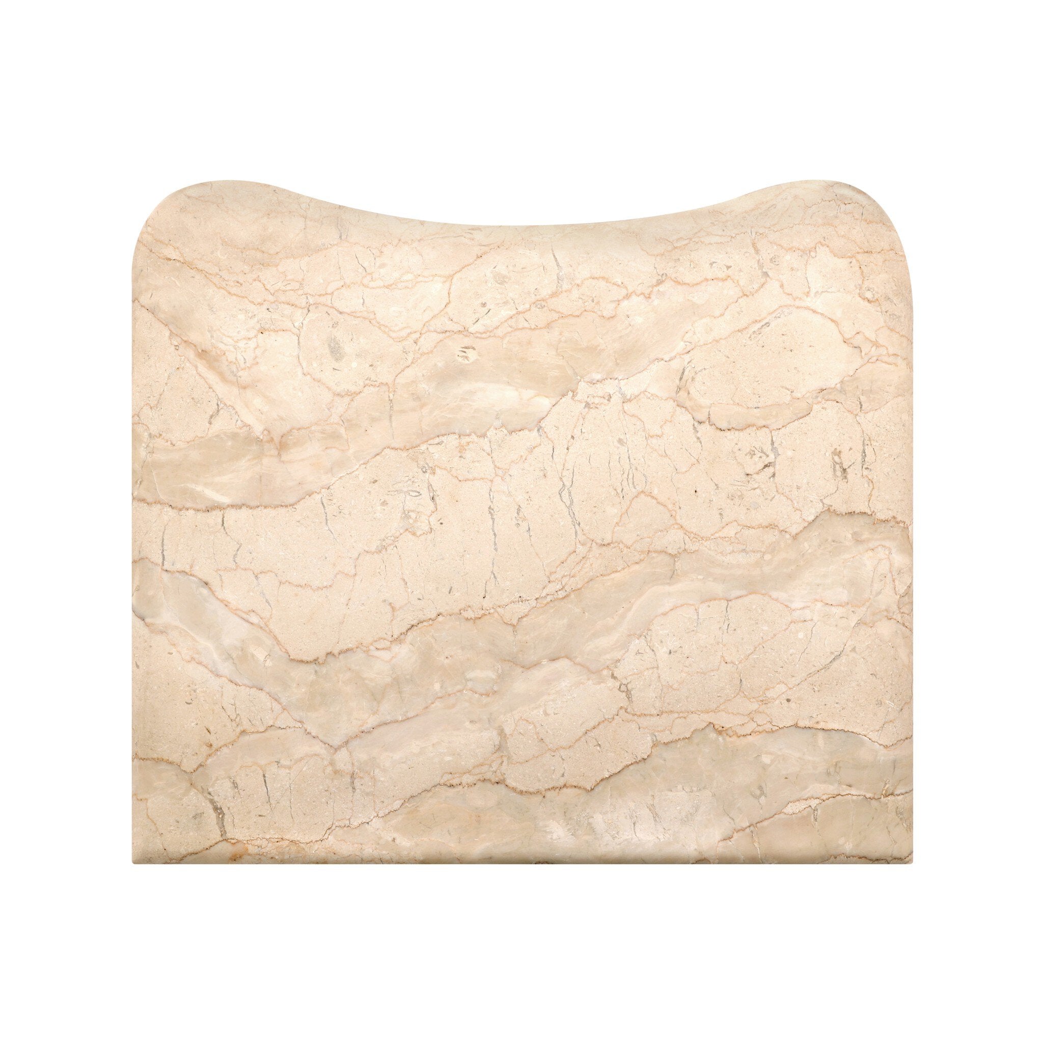 Four Hands Boa Cream Marble Small Nightstand — top-down view