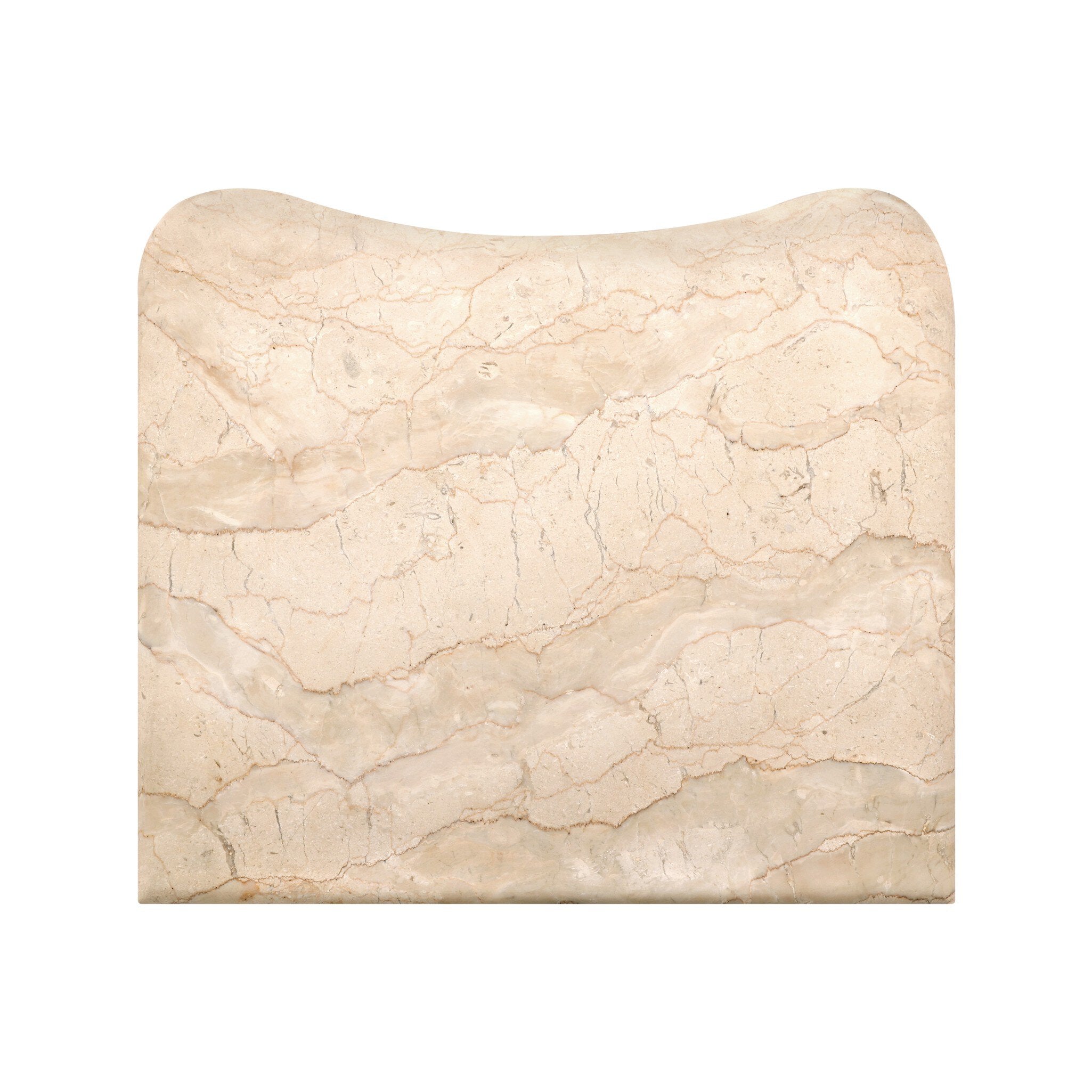 Four Hands Boa Cream Marble Small Nightstand top-down view