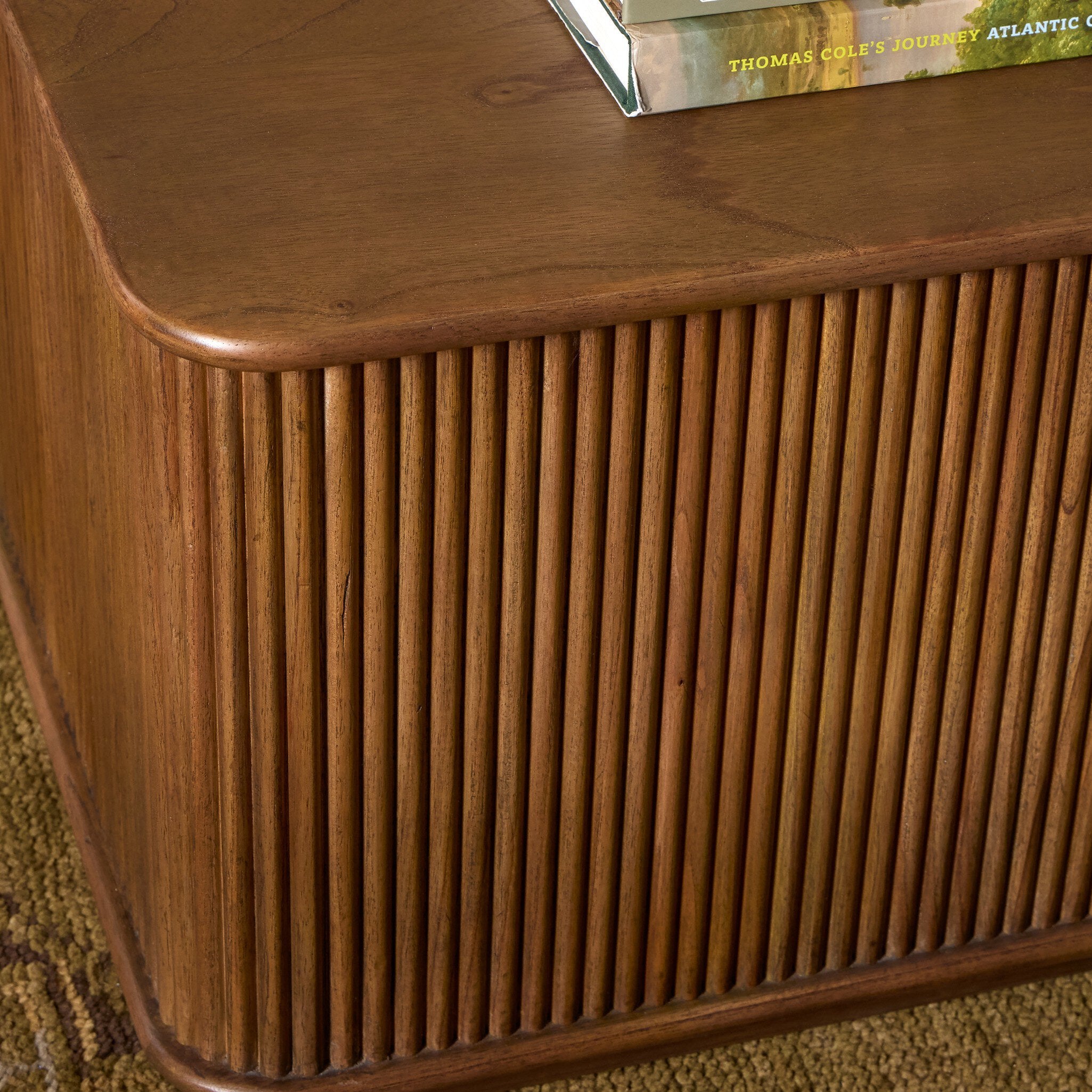 Four Hands Ona Amber Mindi Rectangular Coffee Table — material close-up