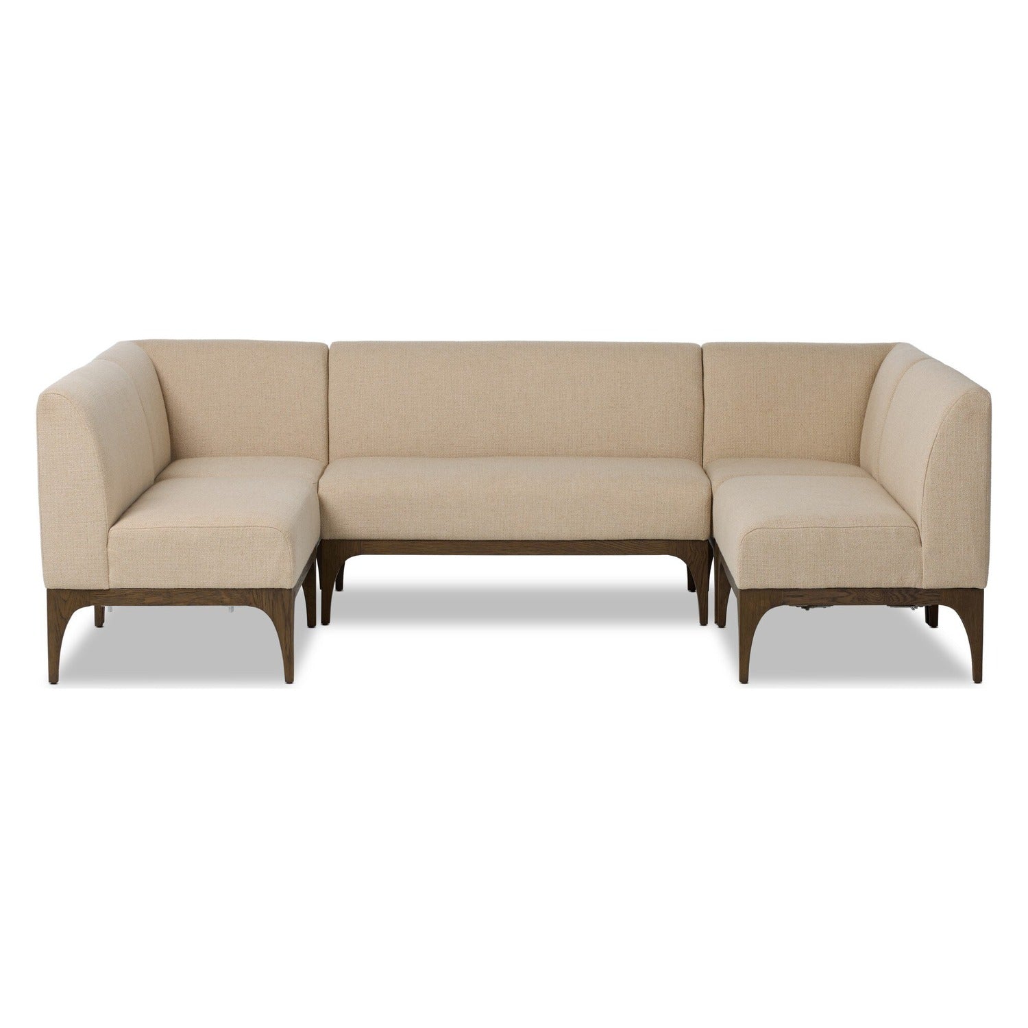 Four Hands Ellington Irving Taupe 105in U-Shape Dining Banquette