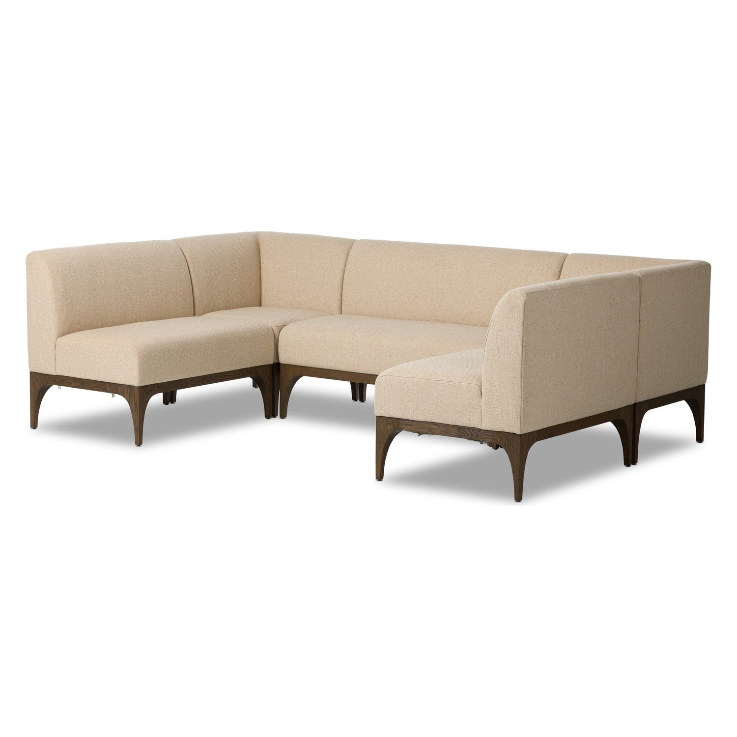 Four Hands Ellington Irving Taupe 105in U-Shape Dining Banquette