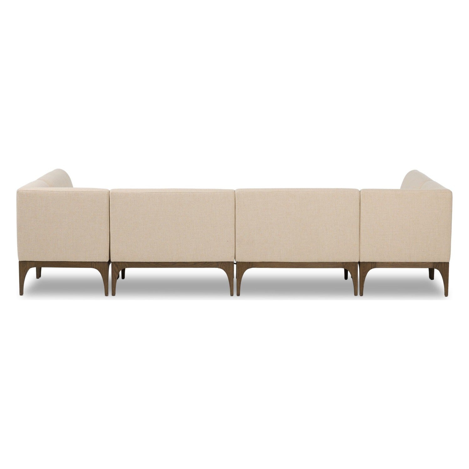 Four Hands Ellington Irving Taupe 133in U-Shape Dining Banquette