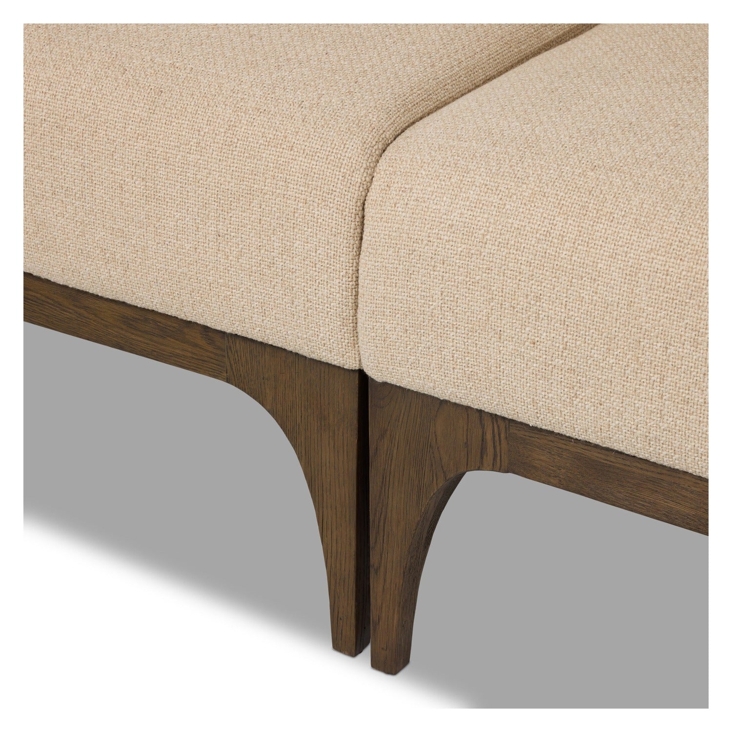 Four Hands Ellington Irving Taupe 133in U-Shape Dining Banquette