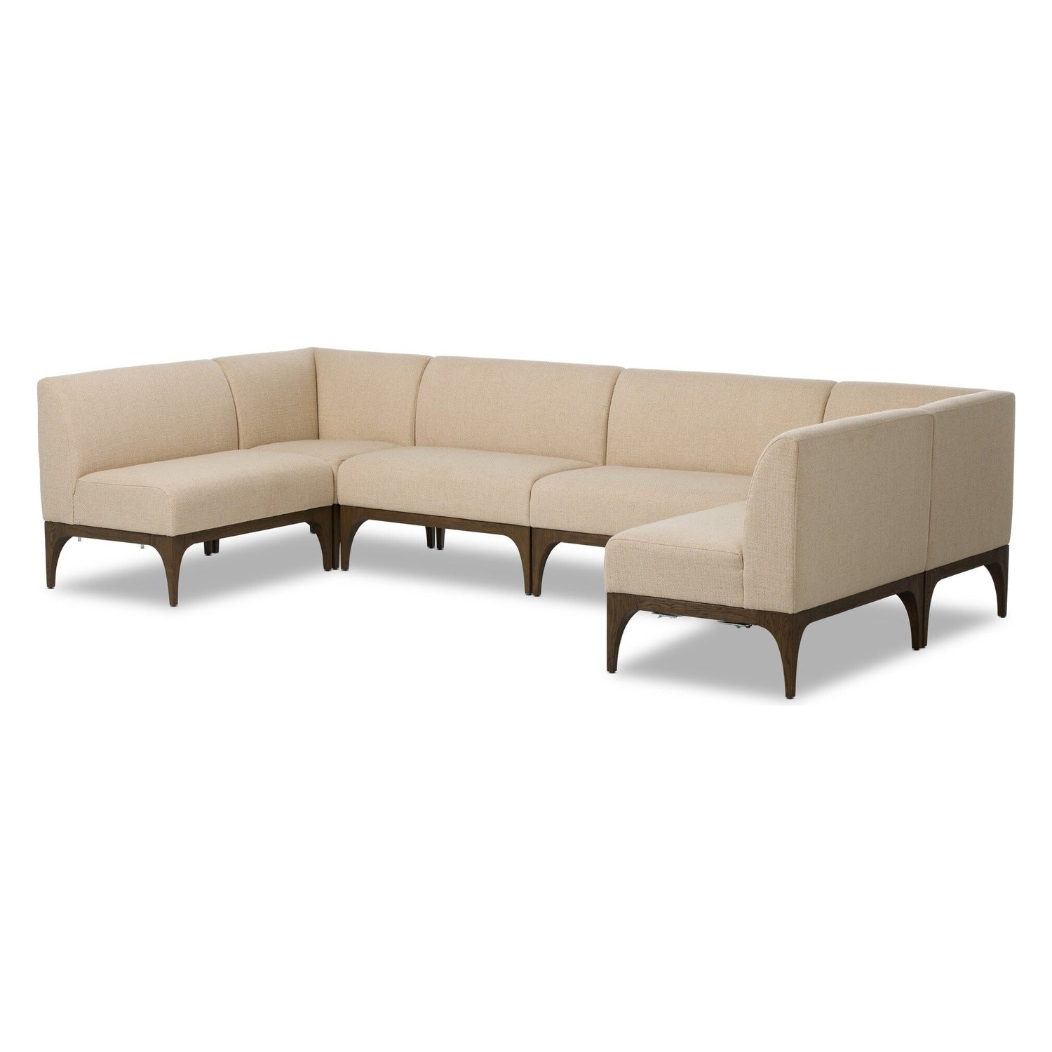 Four Hands Ellington Irving Taupe 133in U-Shape Dining Banquette
