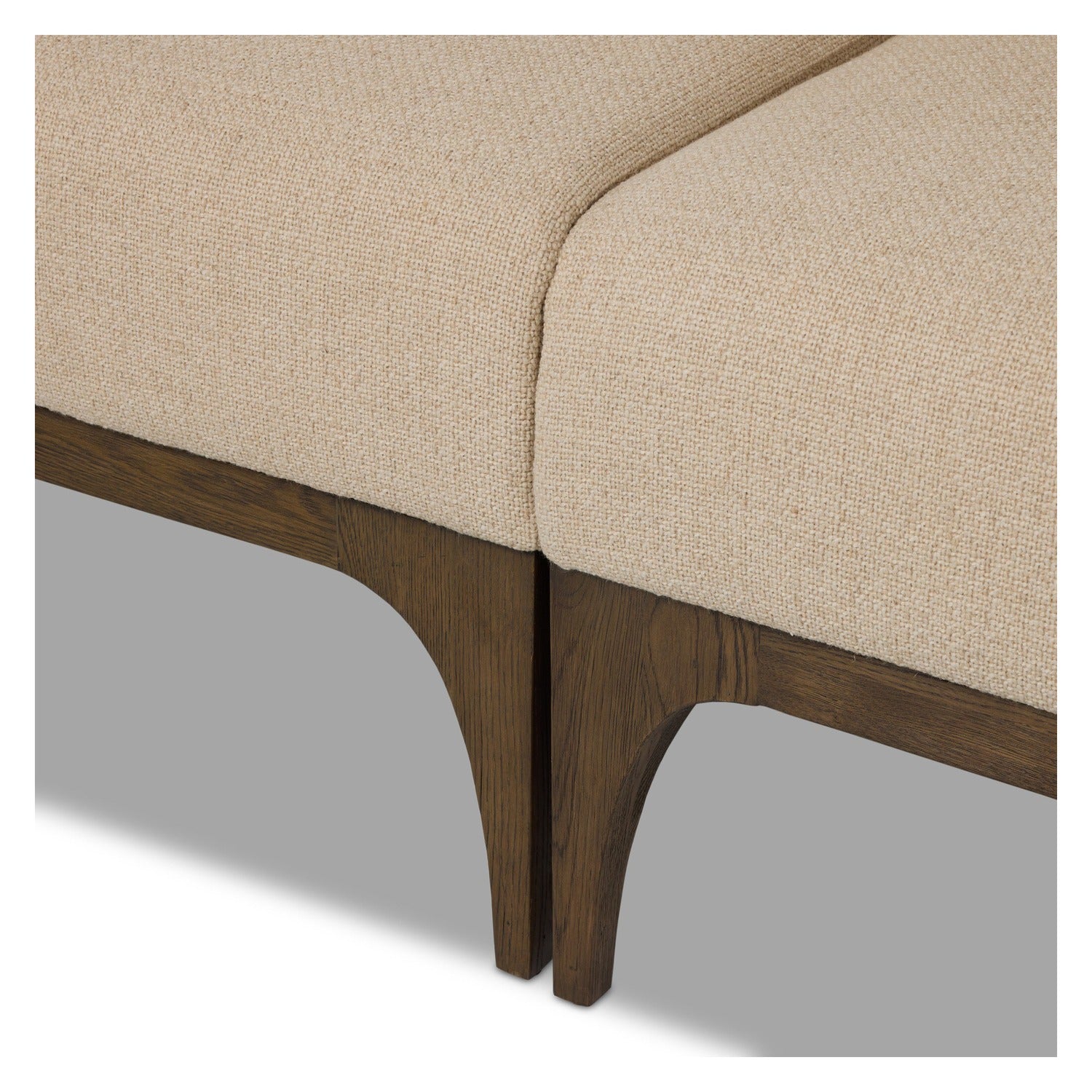 Four Hands Ellington Irving Taupe 77in L-Shape Dining Banquette