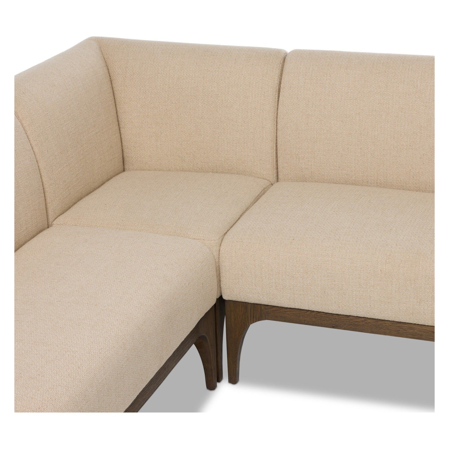 Four Hands Ellington Irving Taupe 100in L-Shape Dining Banquette