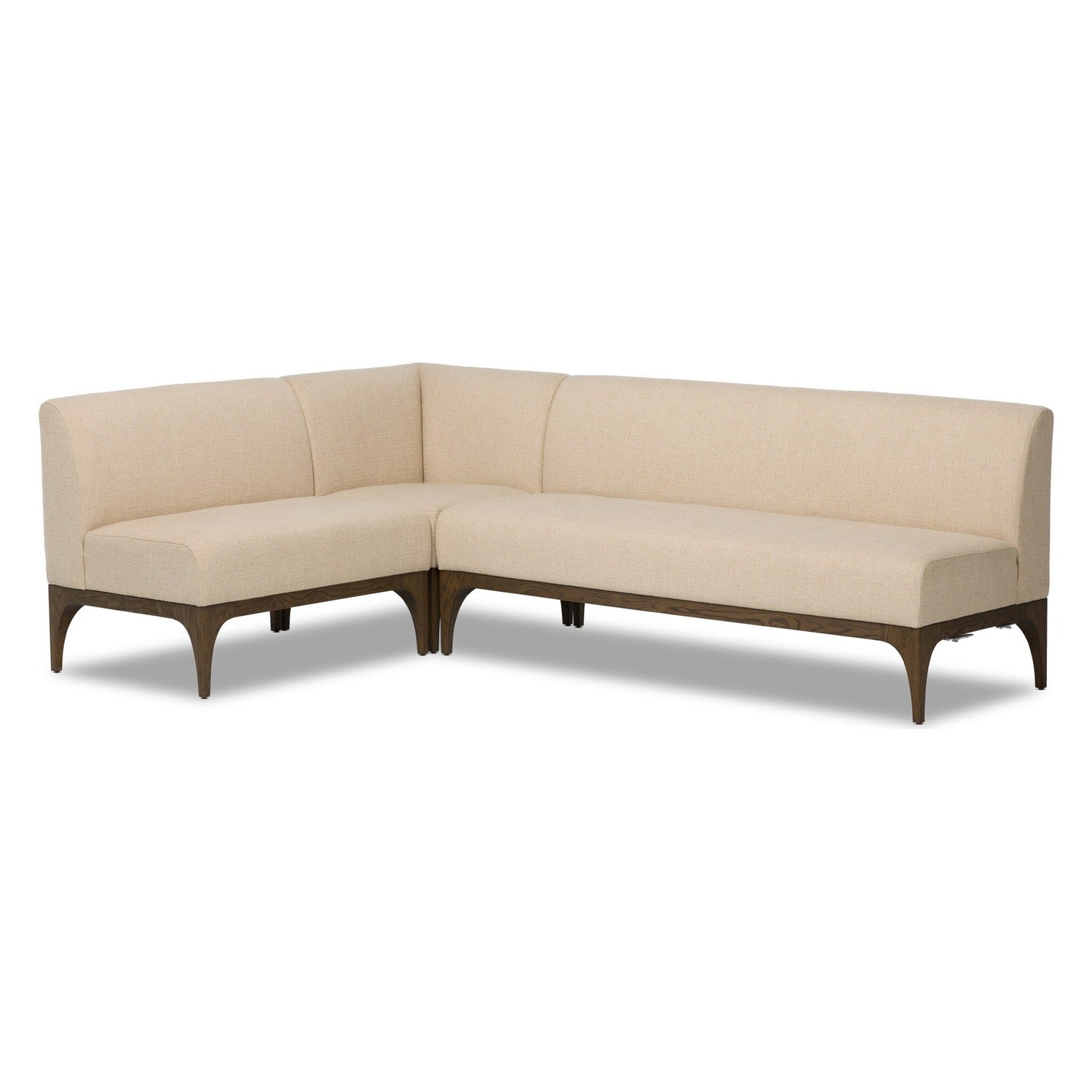 Four Hands Ellington Irving Taupe 100in L-Shape Dining Banquette