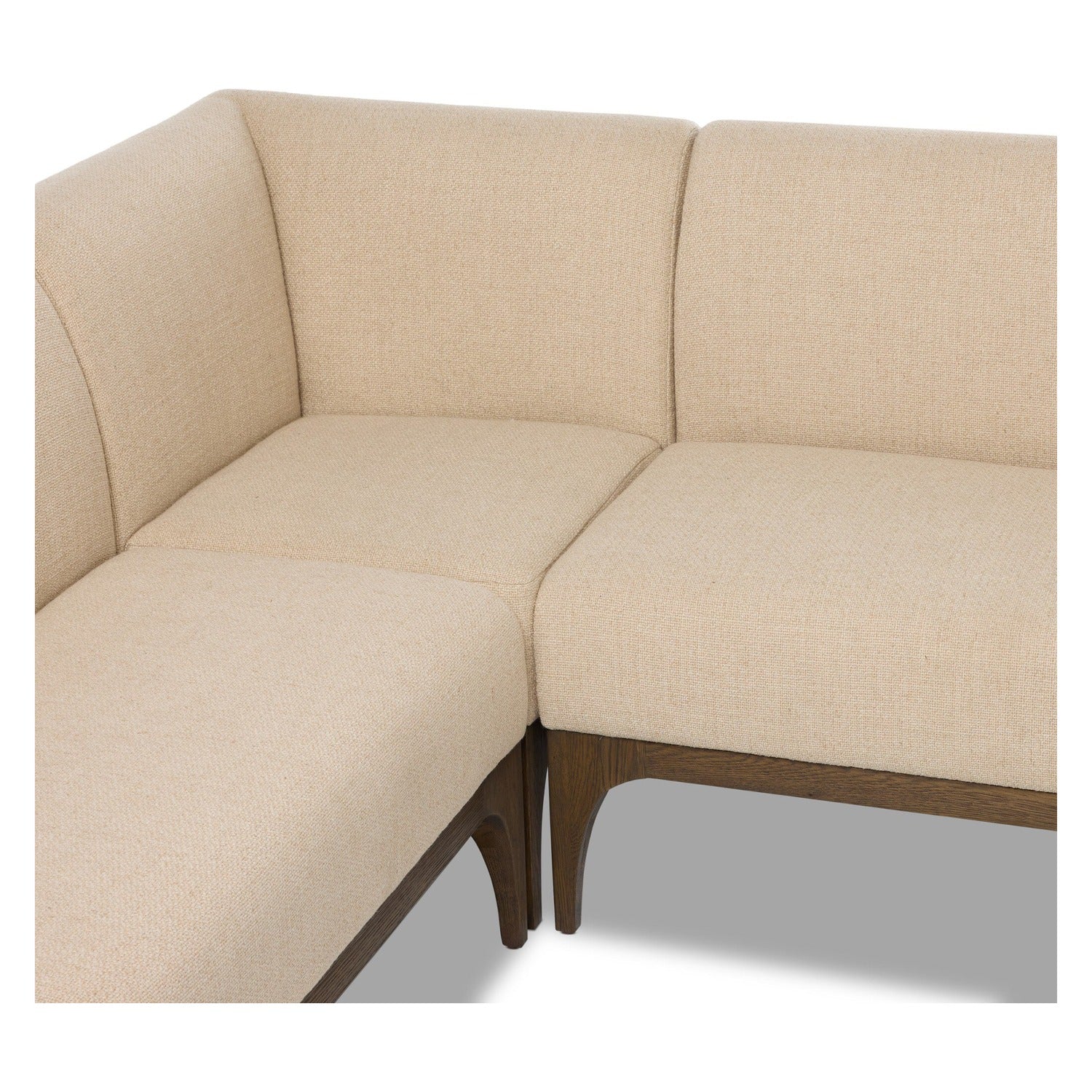 Four Hands Ellington Irving Taupe 115.5in L-Shape Dining Banquette